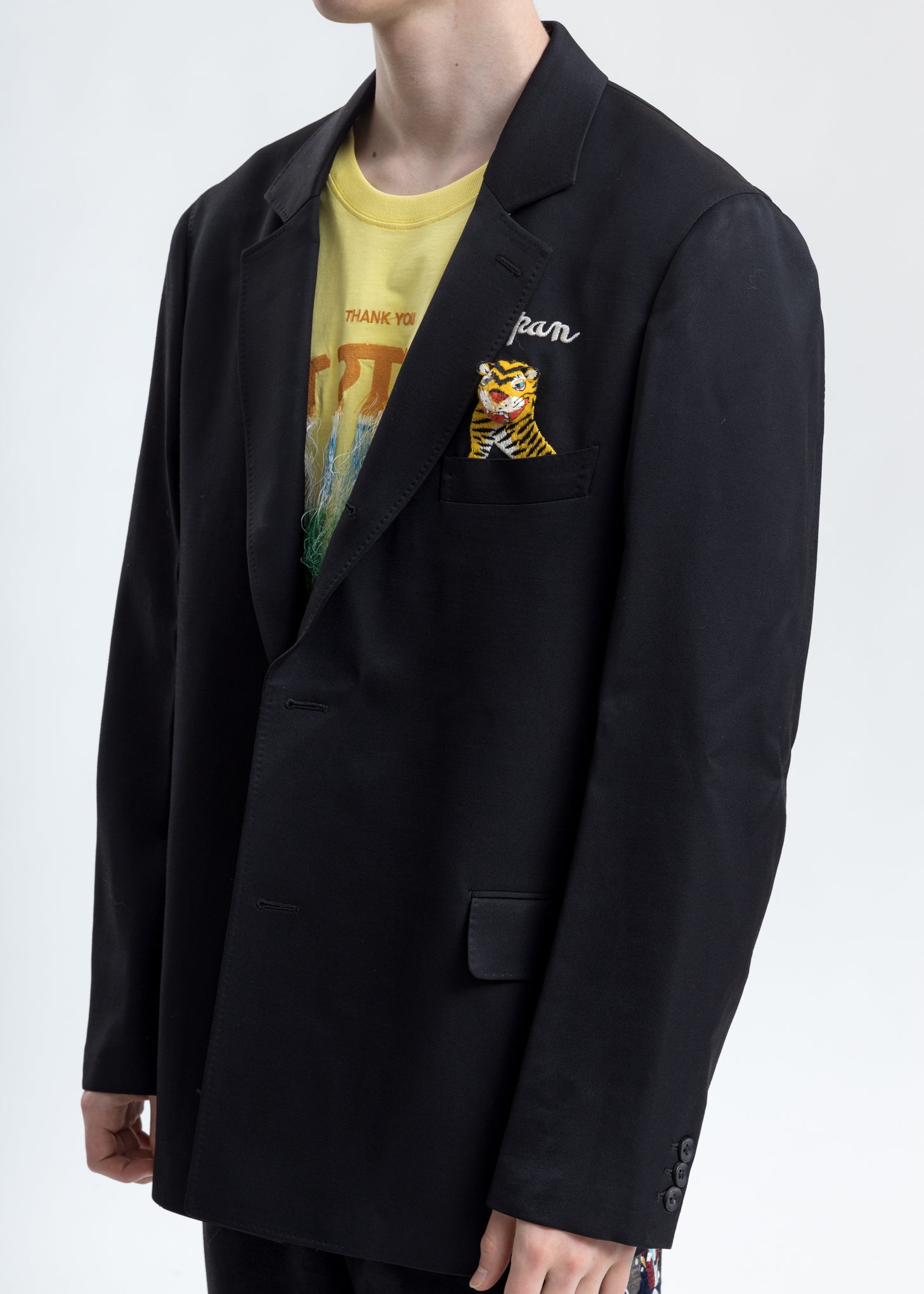 Black Puppet Animal Embroidery Jacket - Image 2