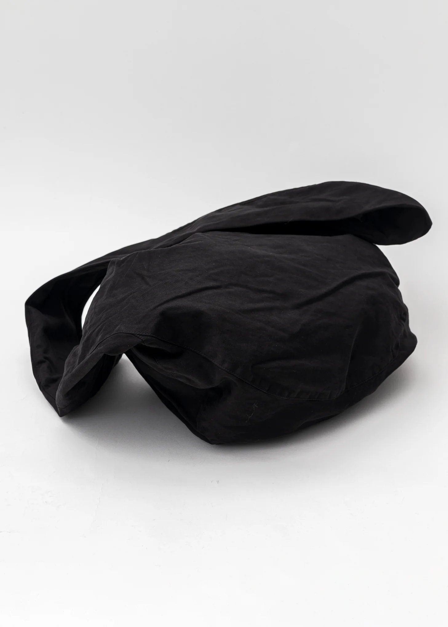 BLACK PURE DYED COTTON MIDI LIDIA BAG - Image 6