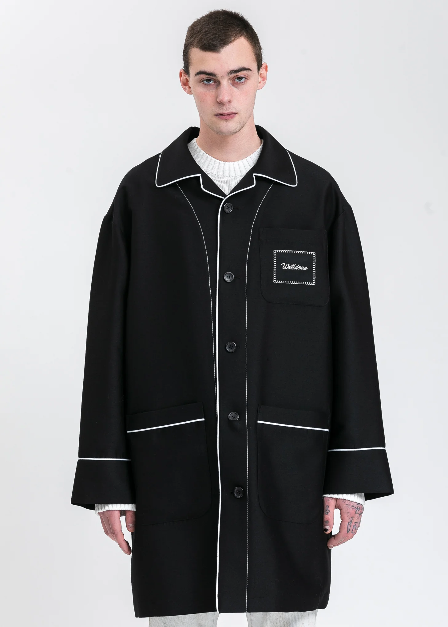 Black Pyjama Coat