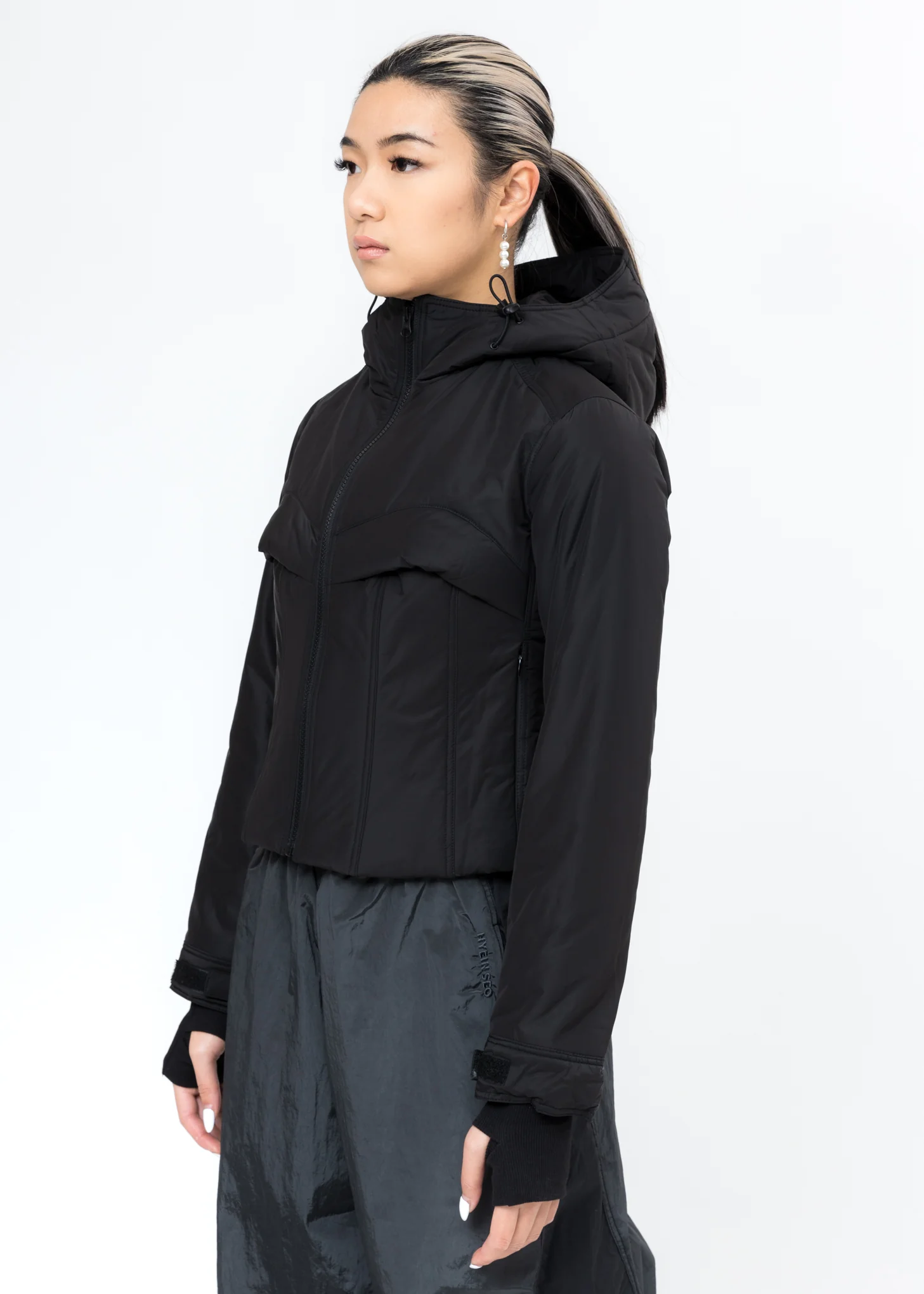 Black Quill Padded Jacket - Image 2