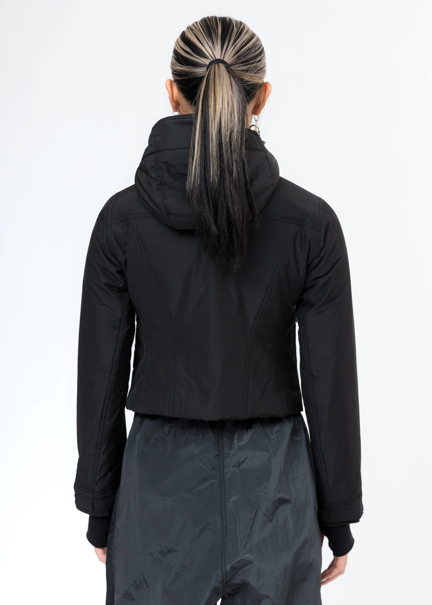 Black Quill Padded Jacket - Image 3