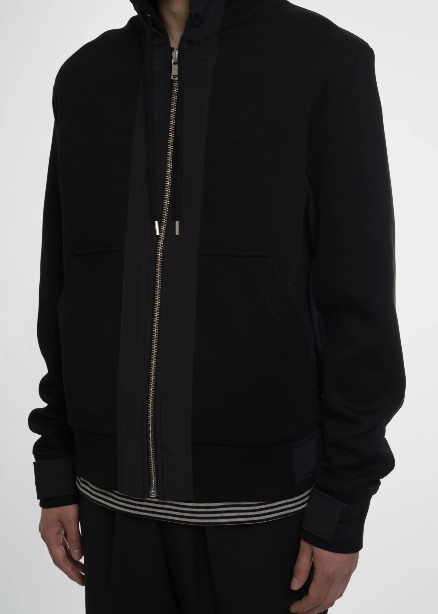 Black Quilted Back Hoodie - Image 5