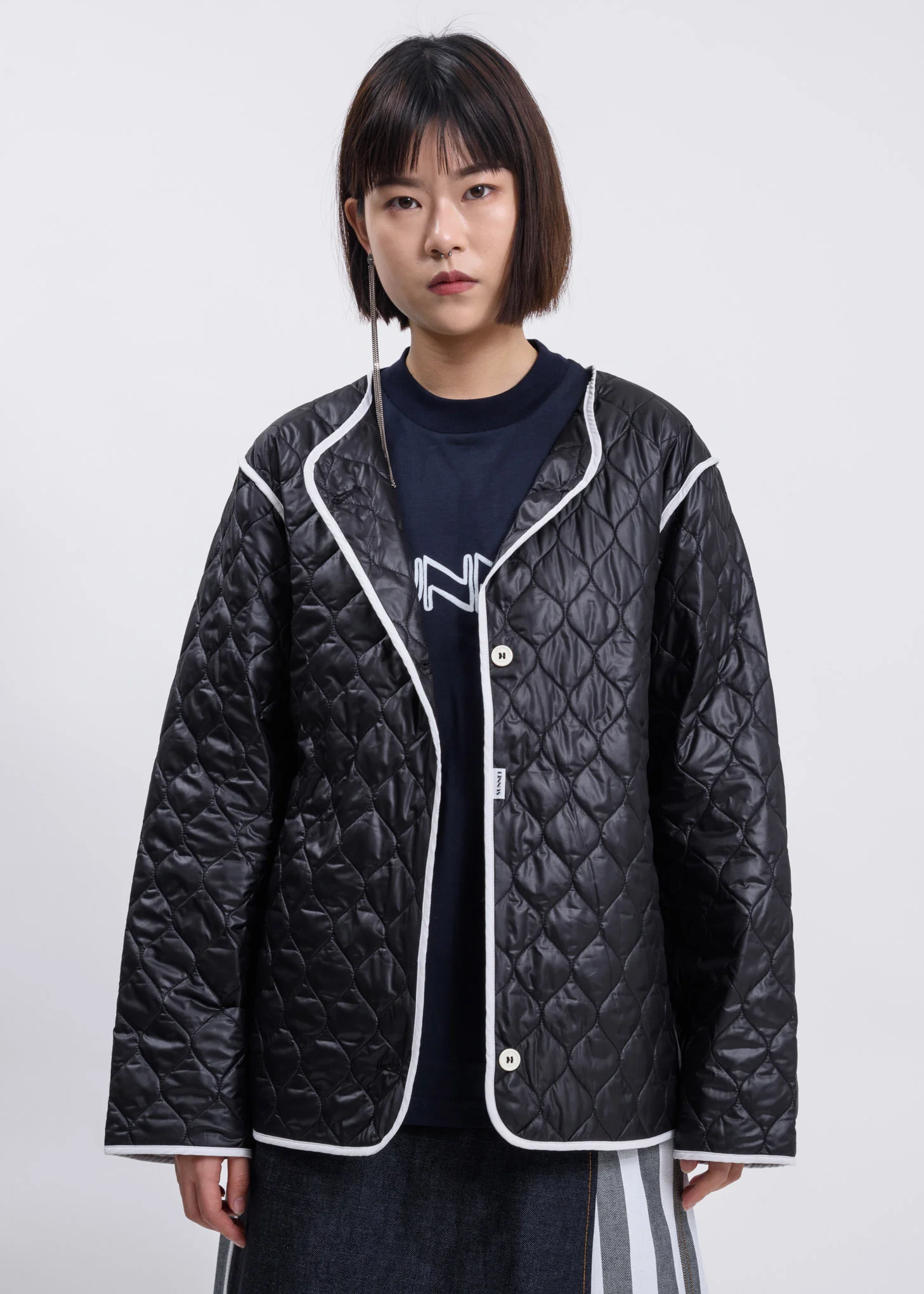 Black Quilted Jacket - Image 6