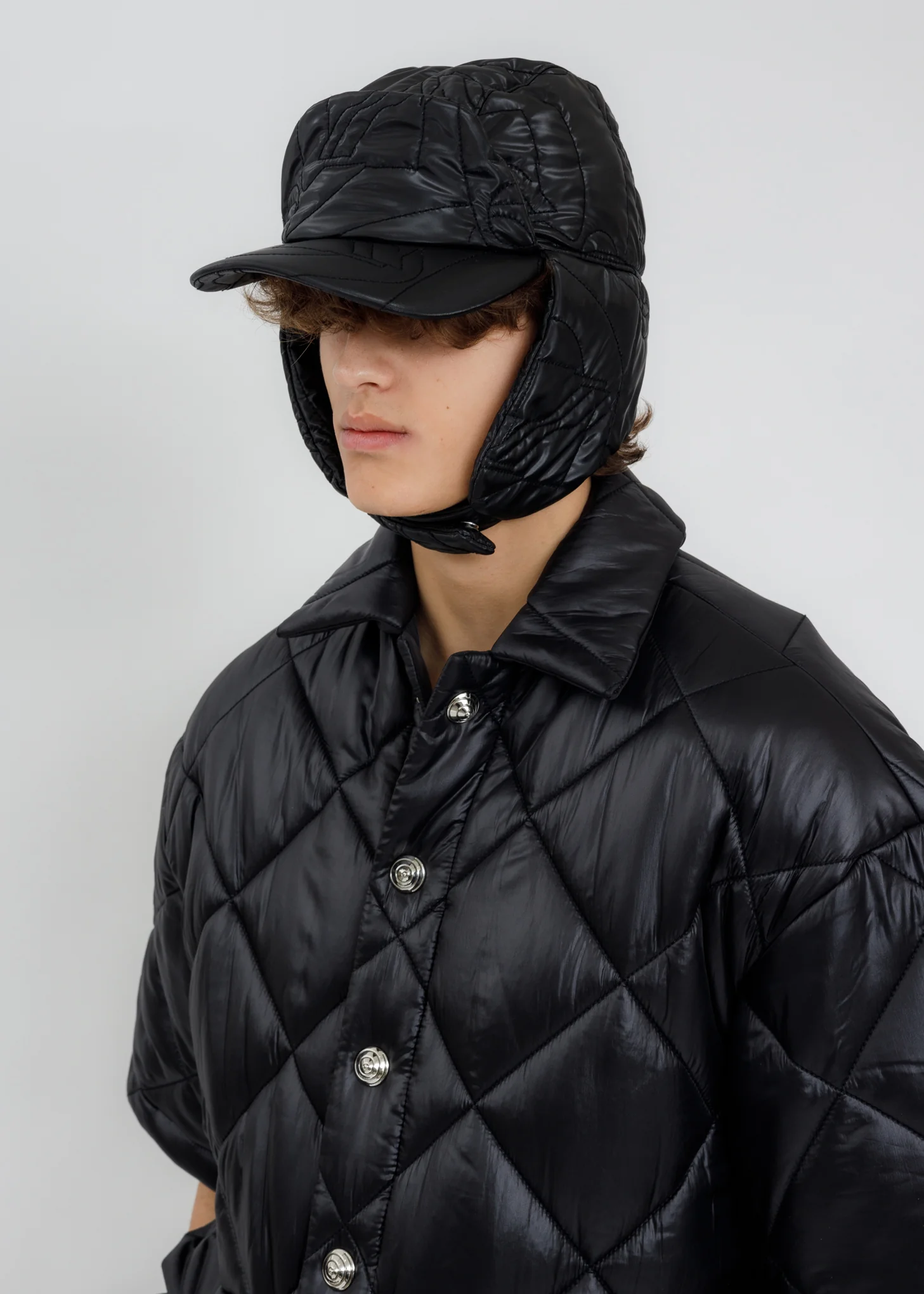 Black Quilted Trooper Hat