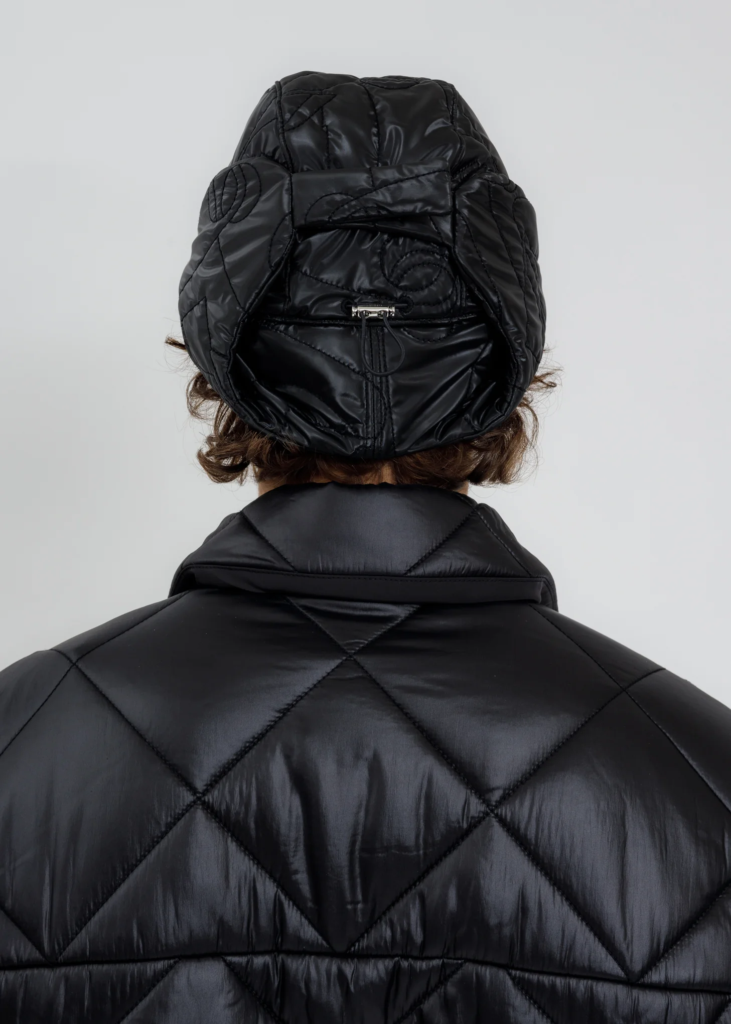 Black Quilted Trooper Hat - Image 7