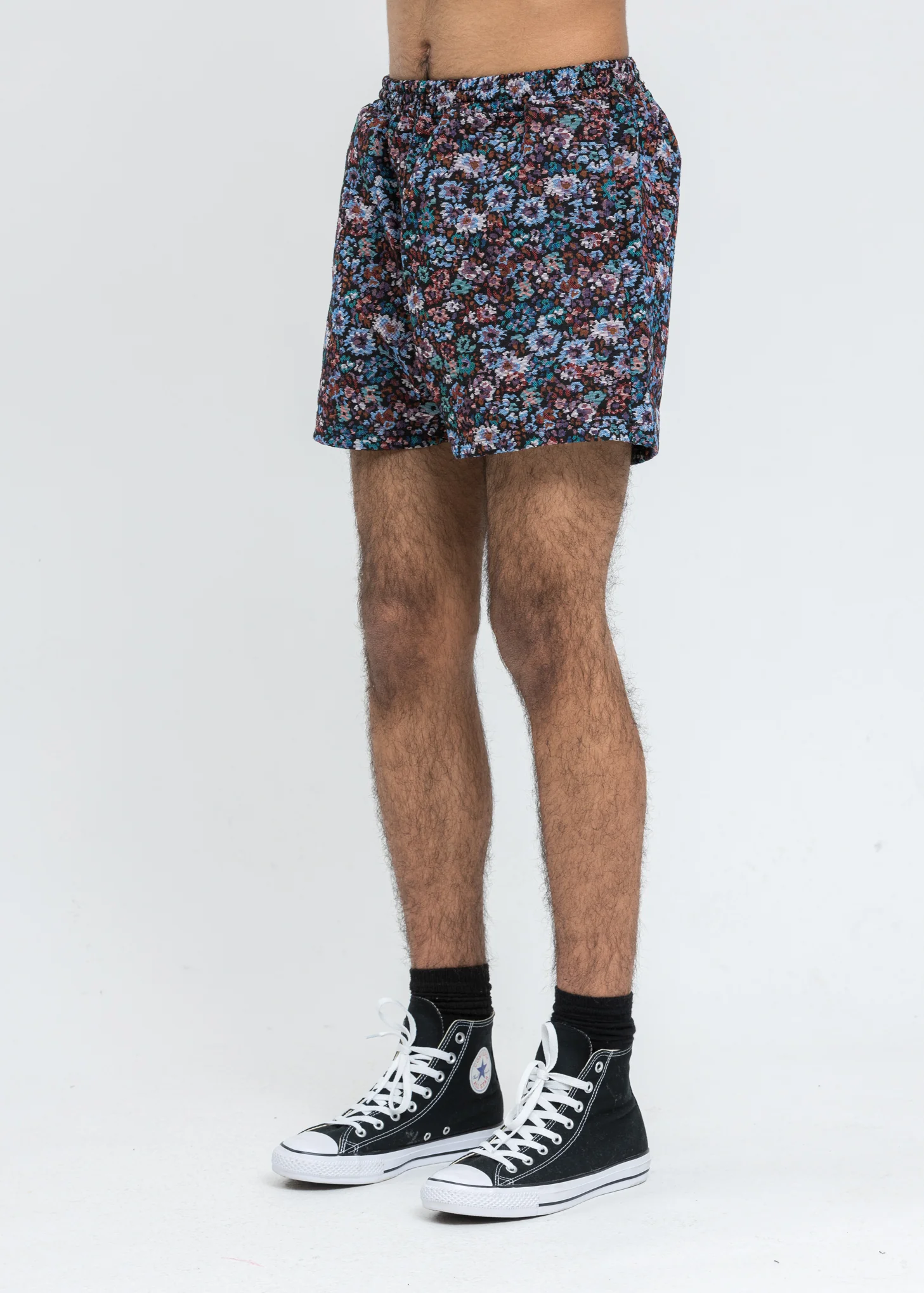 Black Quitter Floral Shorts - Image 2
