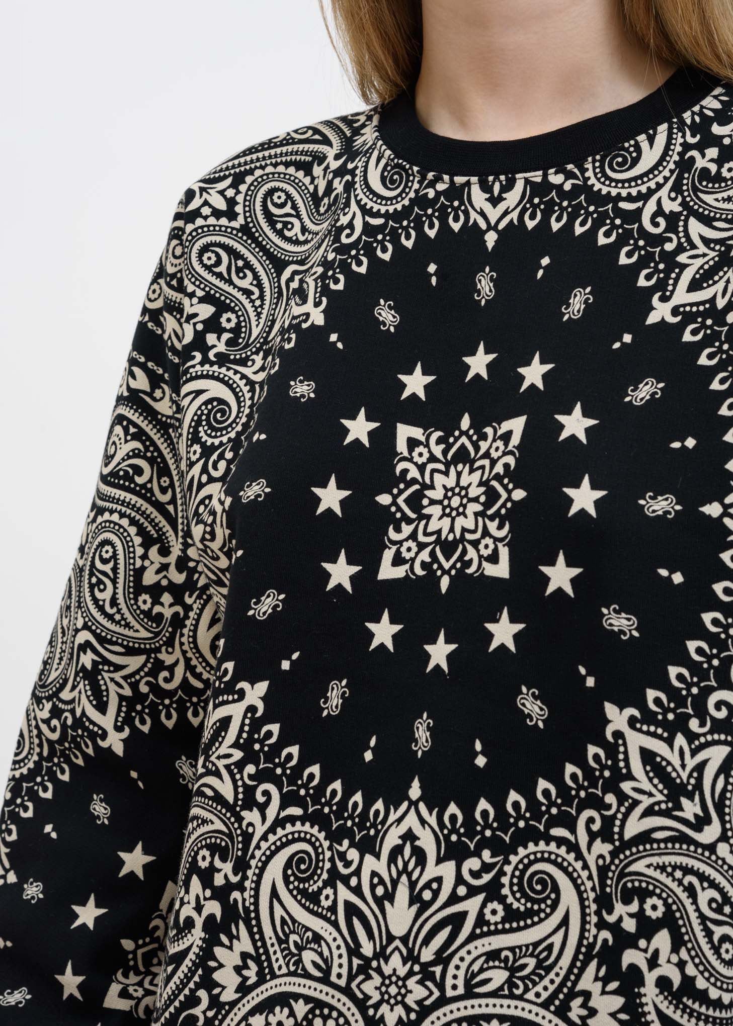Black Racing Crew Bandana Sweatshirt - Image 4