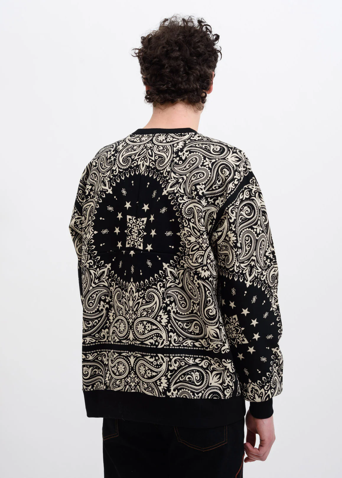 Black Racing Crew Bandana Sweatshirt - Image 2