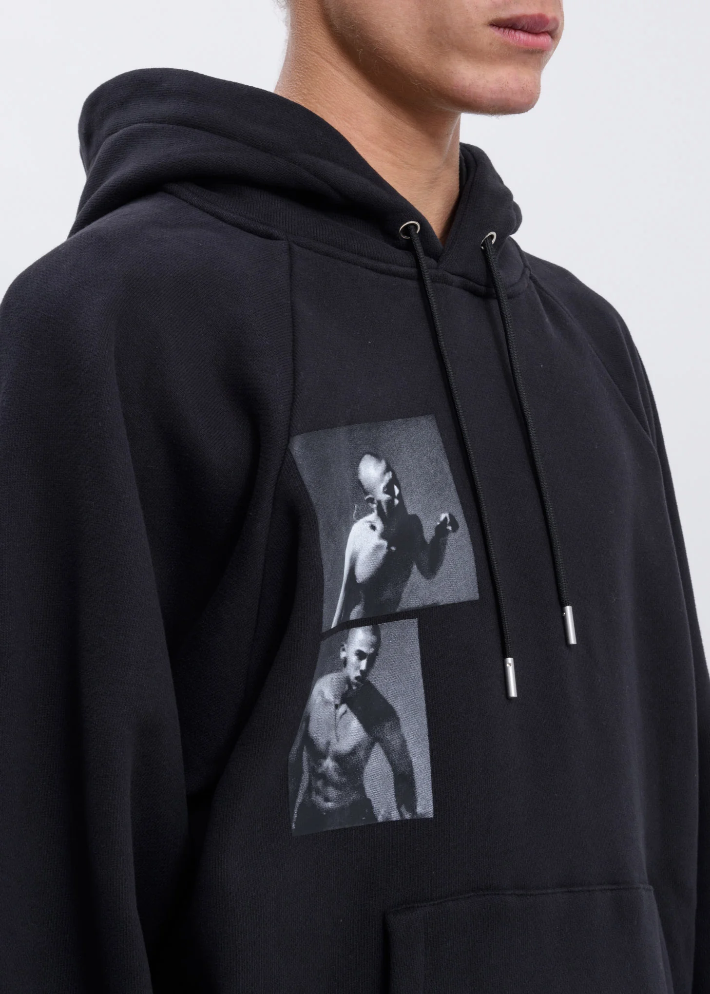Black Raglan Hoodie - Image 2