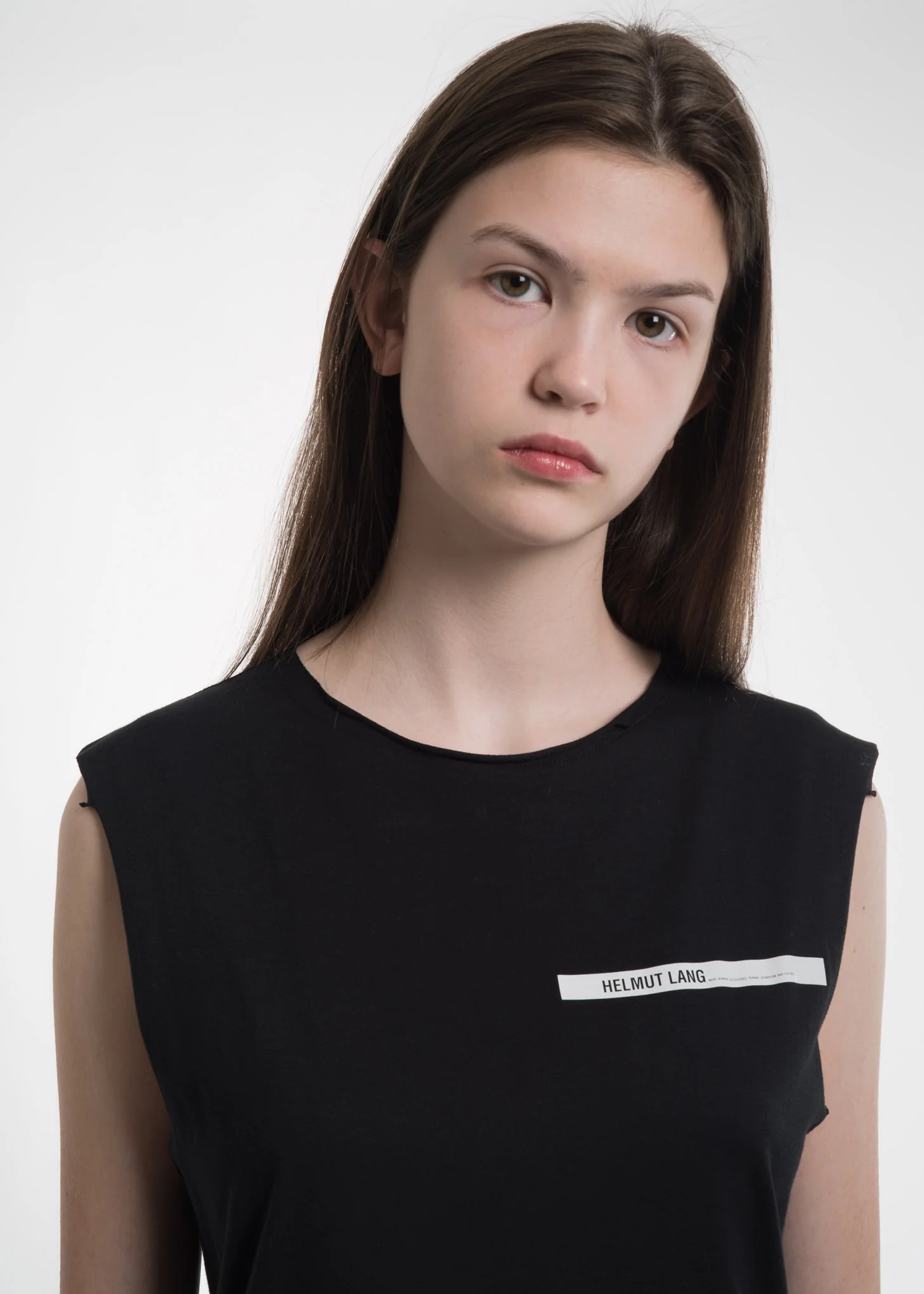 Black Raw Edge Muscle Tank - Image 2