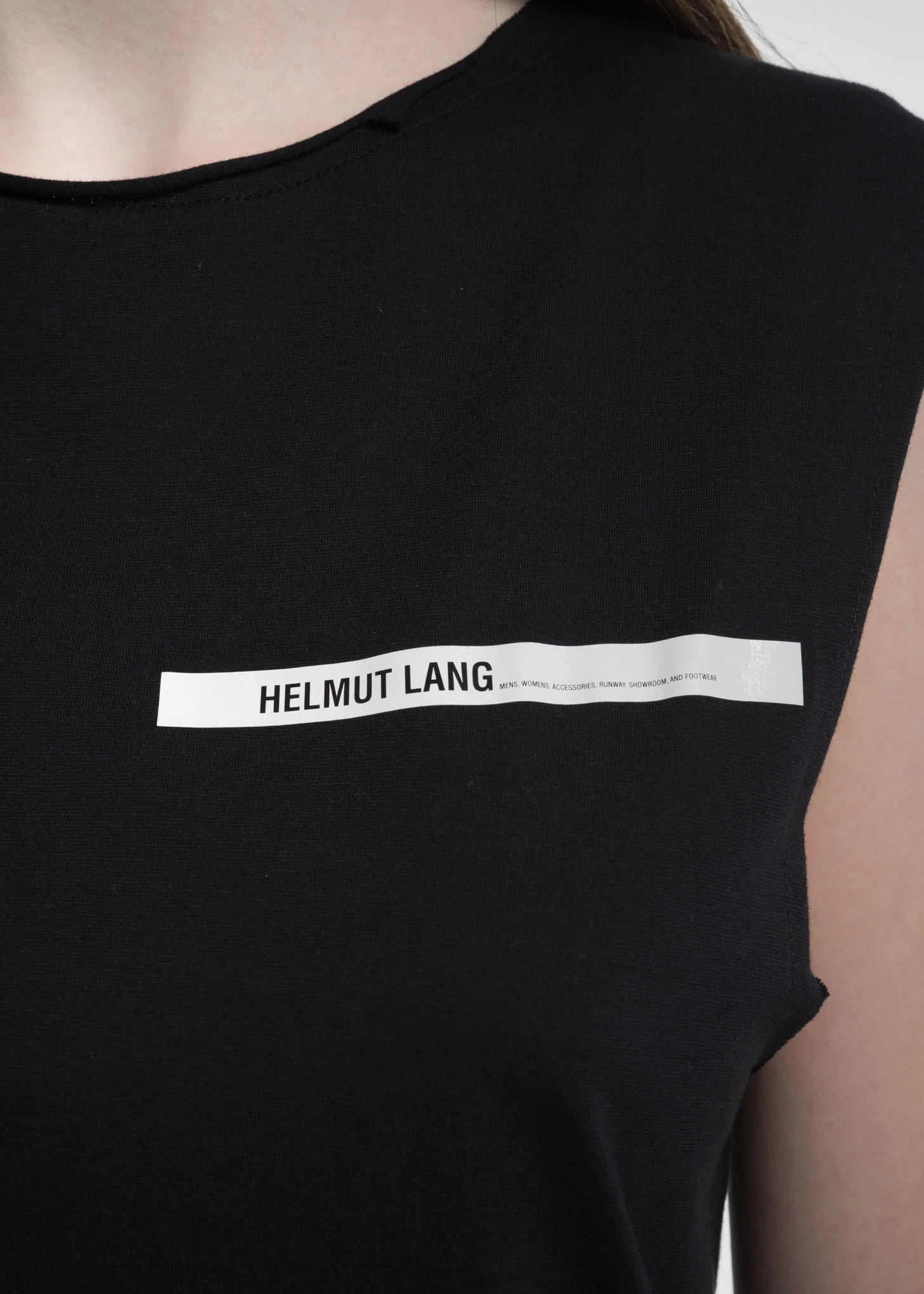 Black Raw Edge Muscle Tank - Image 4