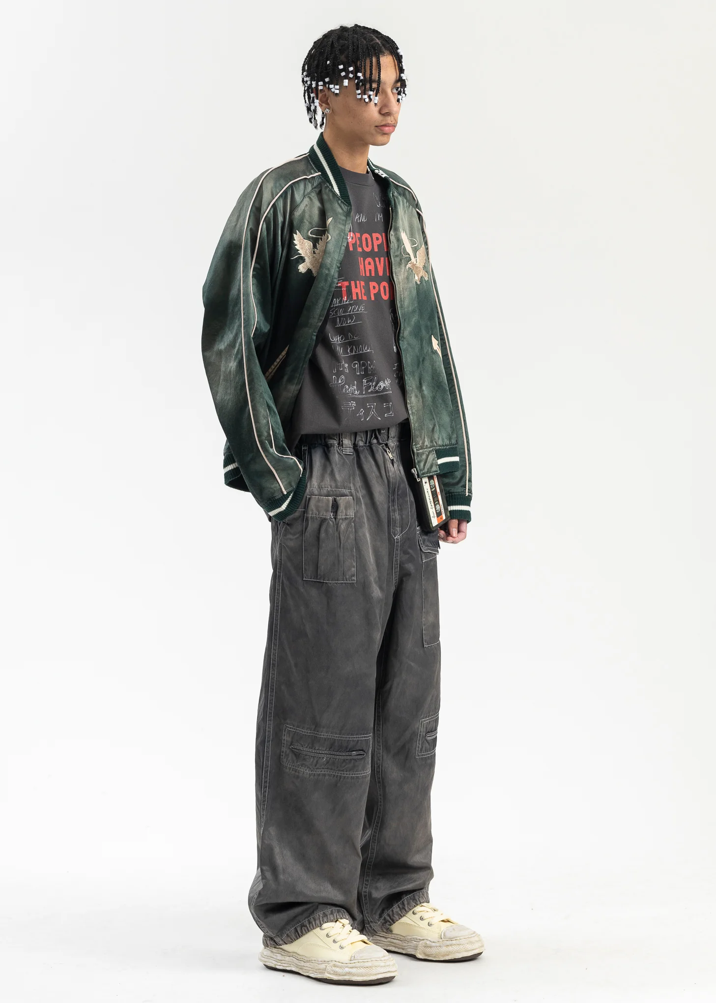 BLACK RC TWILL CARGO TROUSERS - Image 6