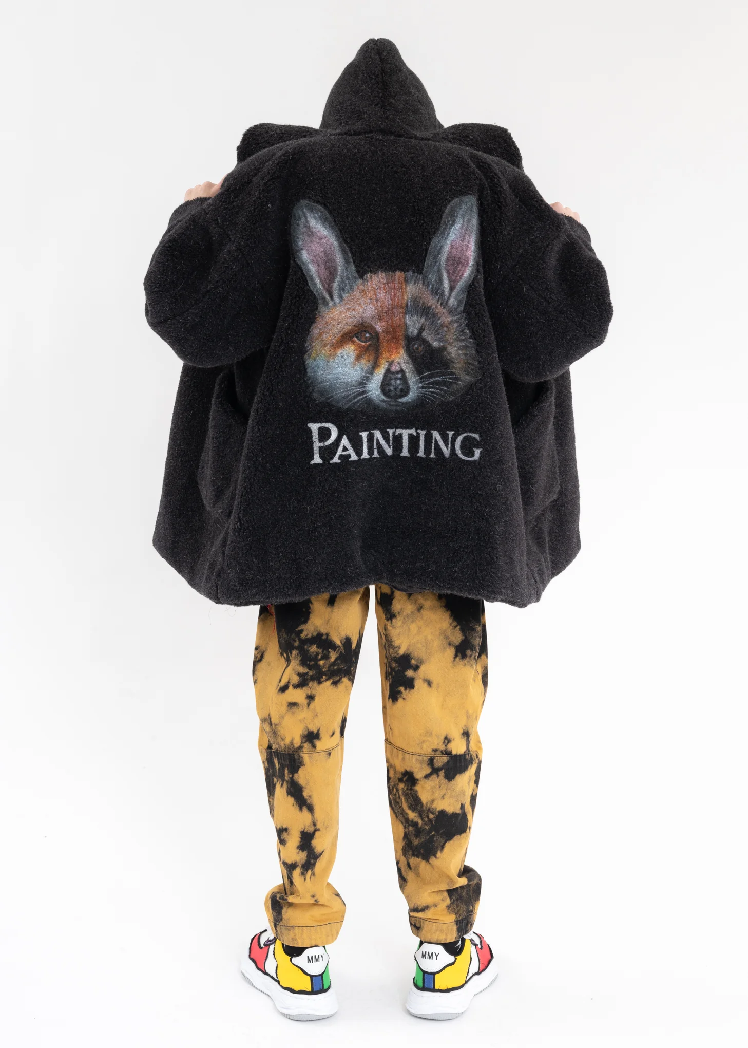 Black REAL FUR MIX FAKE FUR JACKET - Image 5