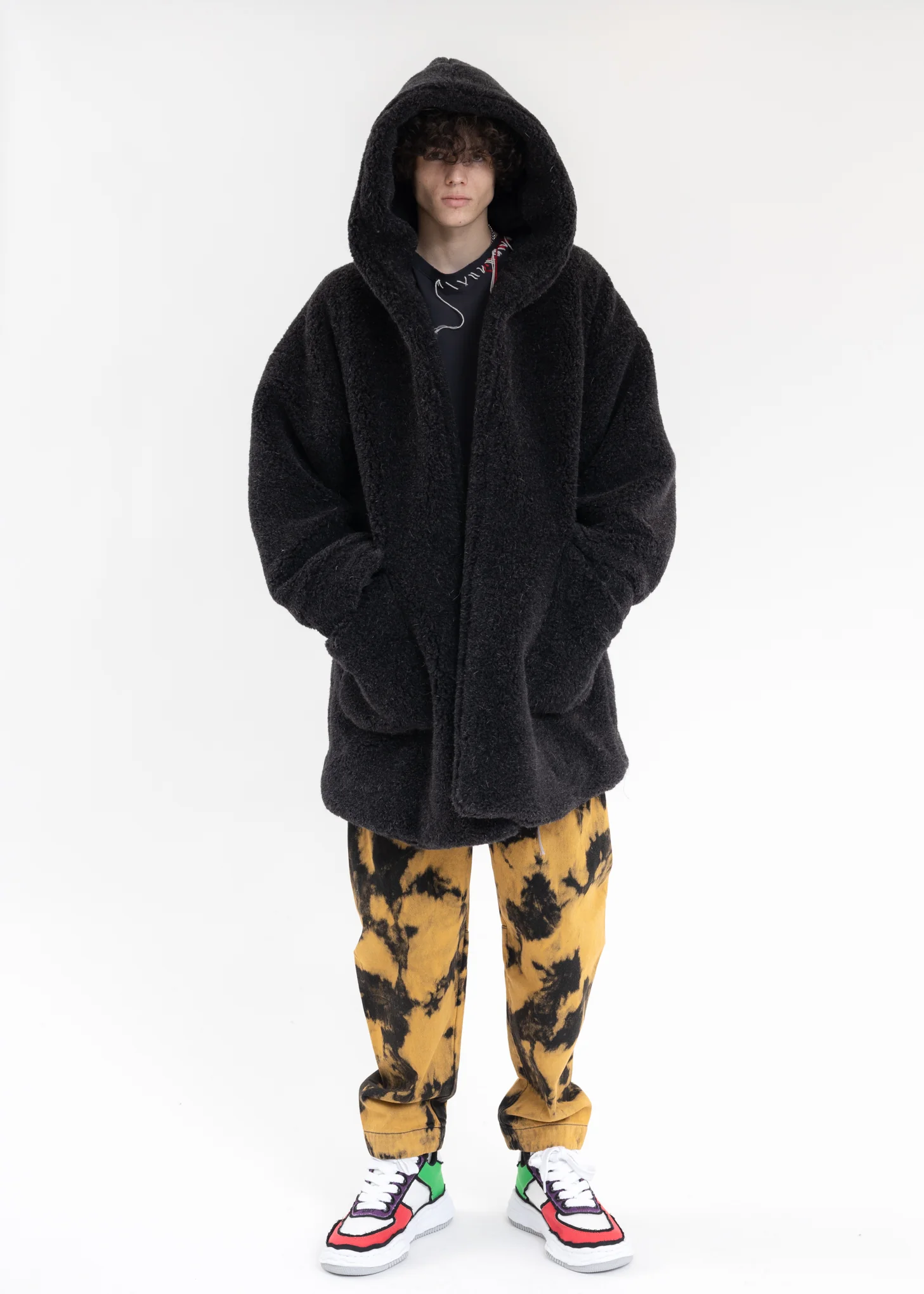 Black REAL FUR MIX FAKE FUR JACKET - Image 6