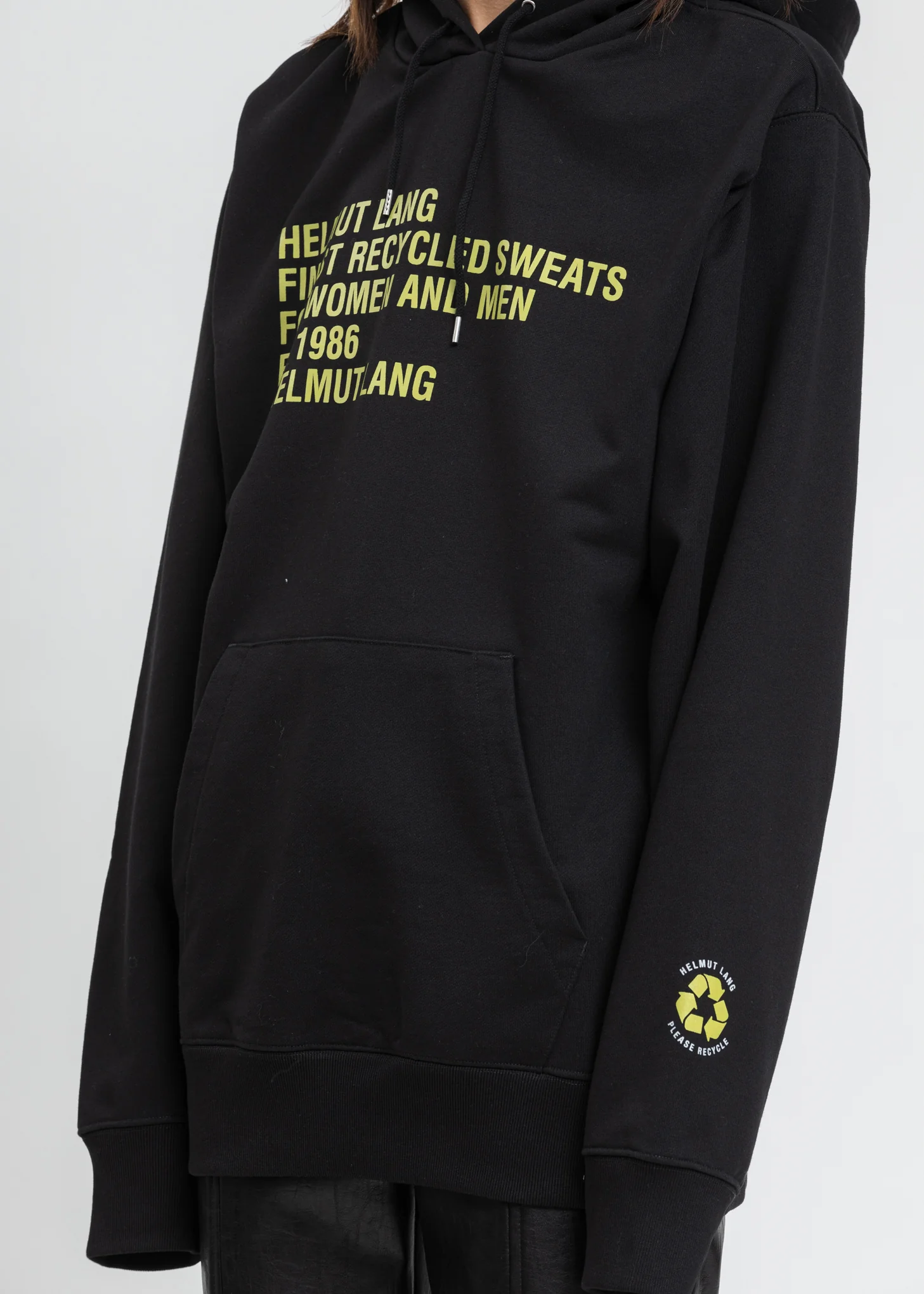 Black Recycled Hoodie - Image 2