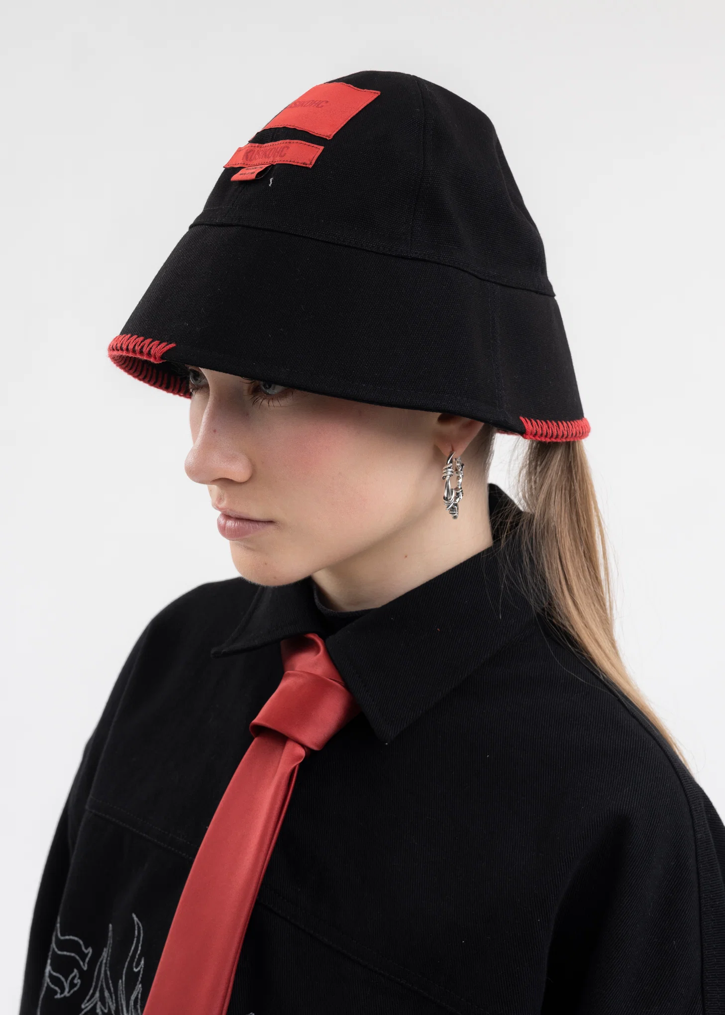 BLACK RED LABEL KSK BUCKET HAT - Image 4