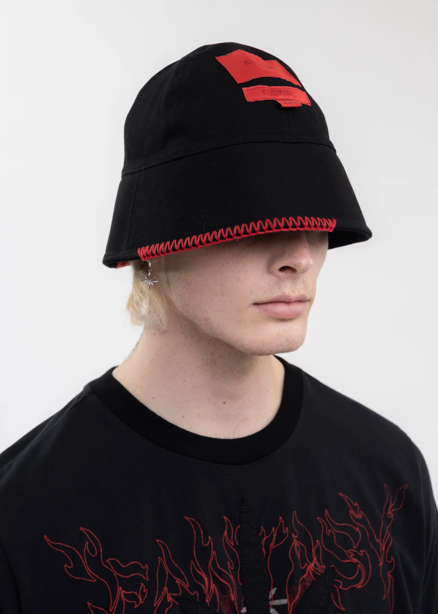 BLACK RED LABEL KSK BUCKET HAT - Image 2