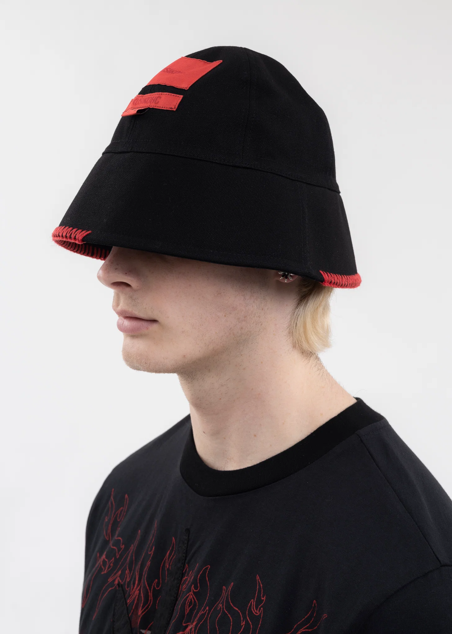 BLACK RED LABEL KSK BUCKET HAT - Image 3