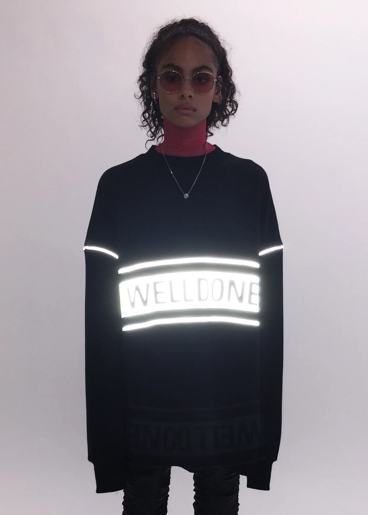 Black Reflective Logo Pullover - Image 2