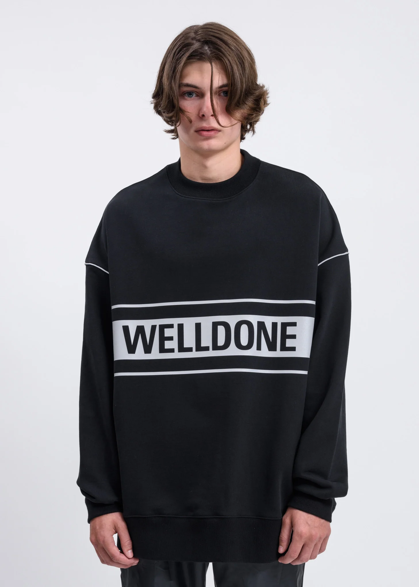 Black Reflective Logo Pullover