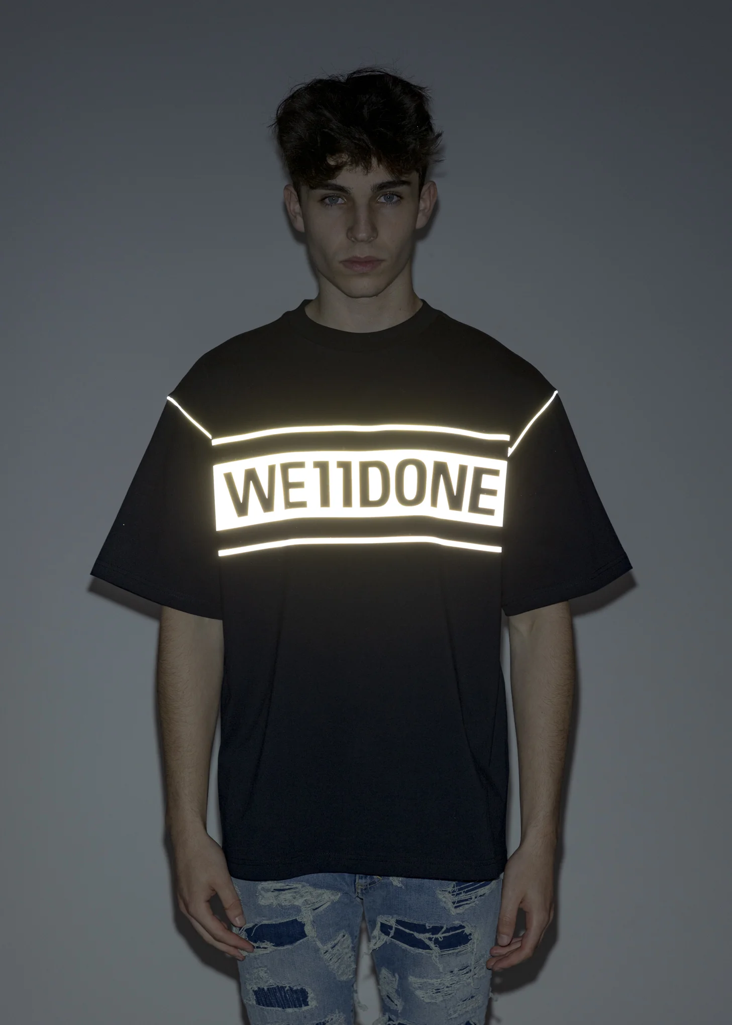 Black Reflective Logo T-Shirt - Image 2