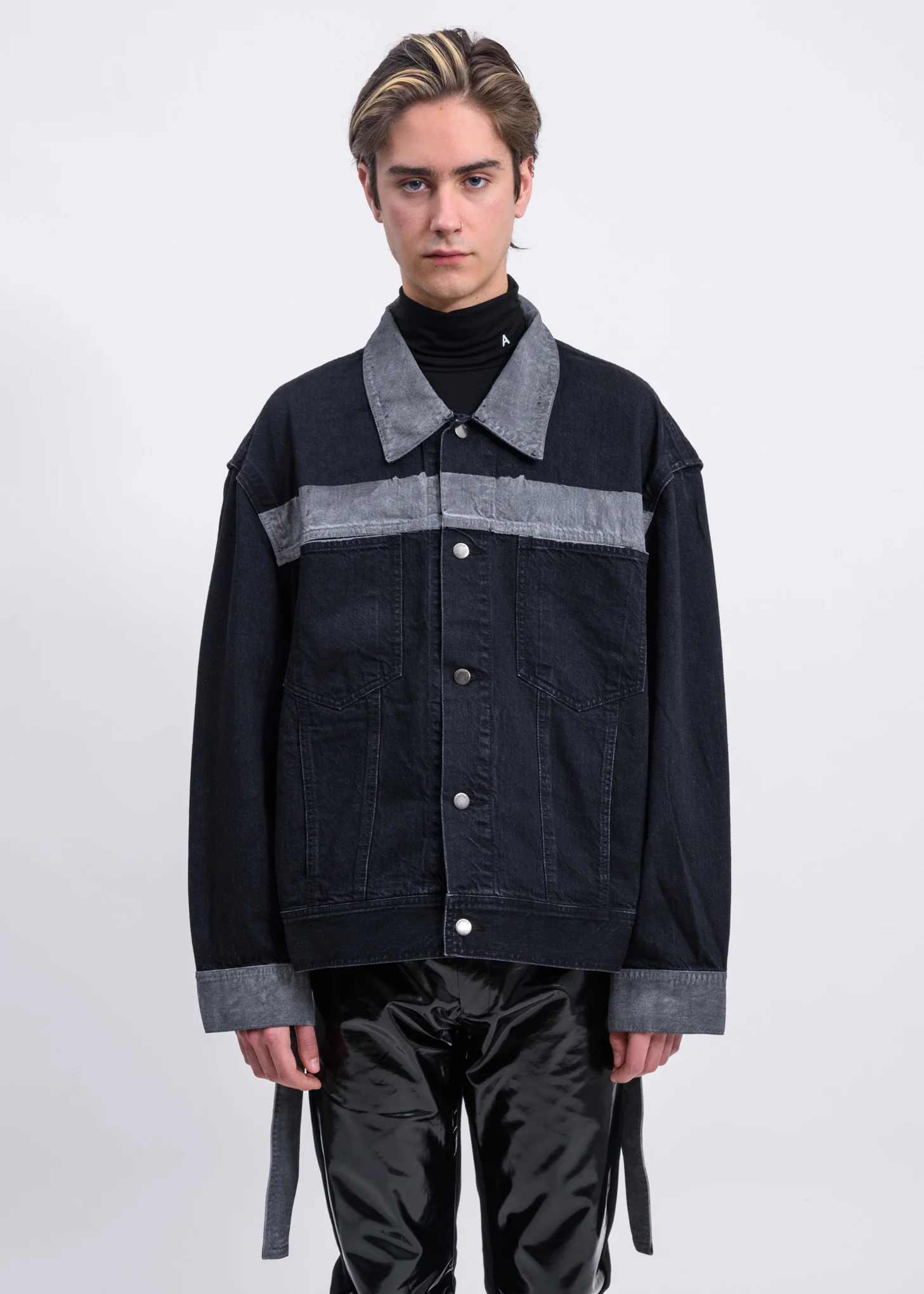 Black Reflector Denim Jacket