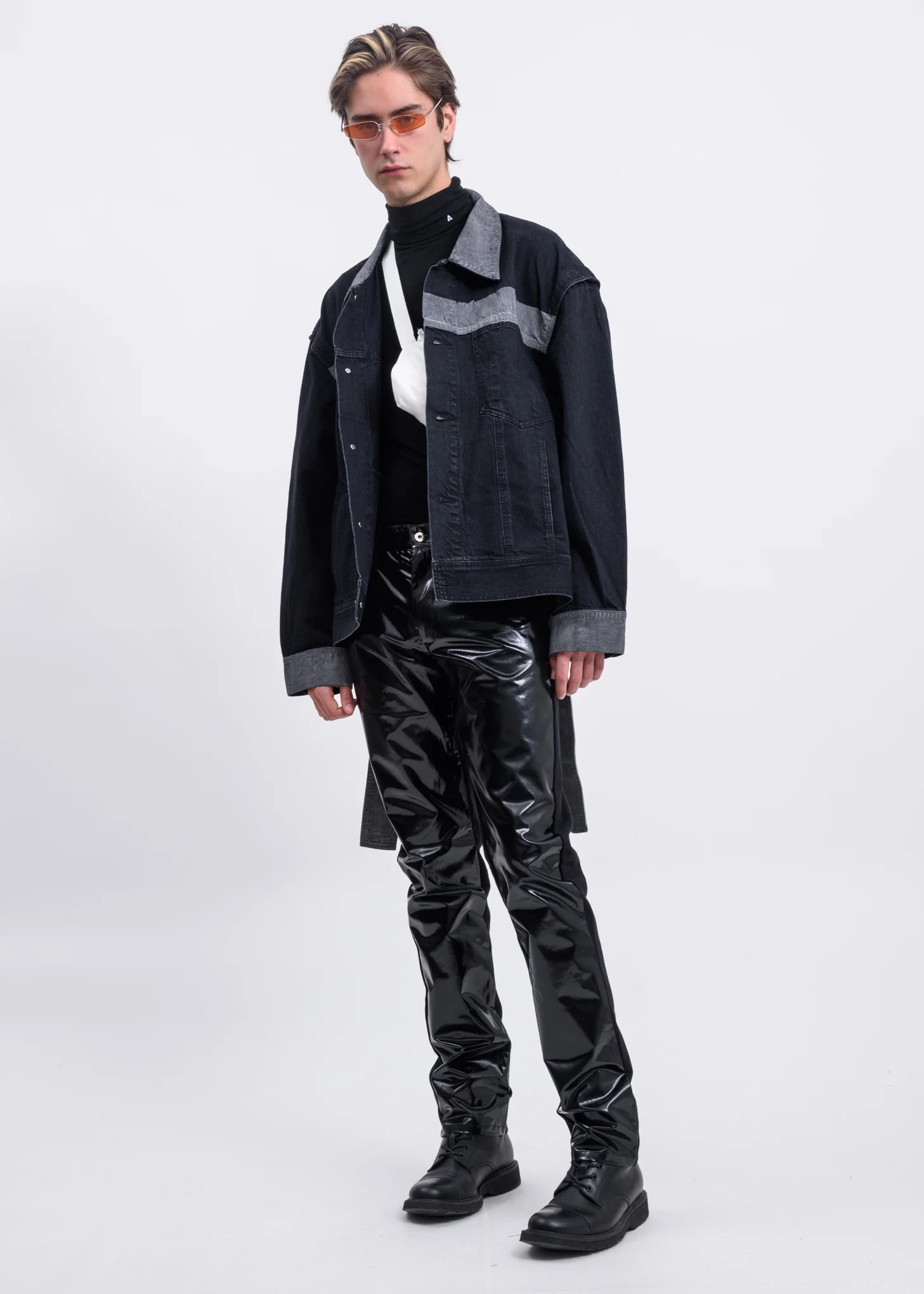 Black Reflector Denim Jacket - Image 11