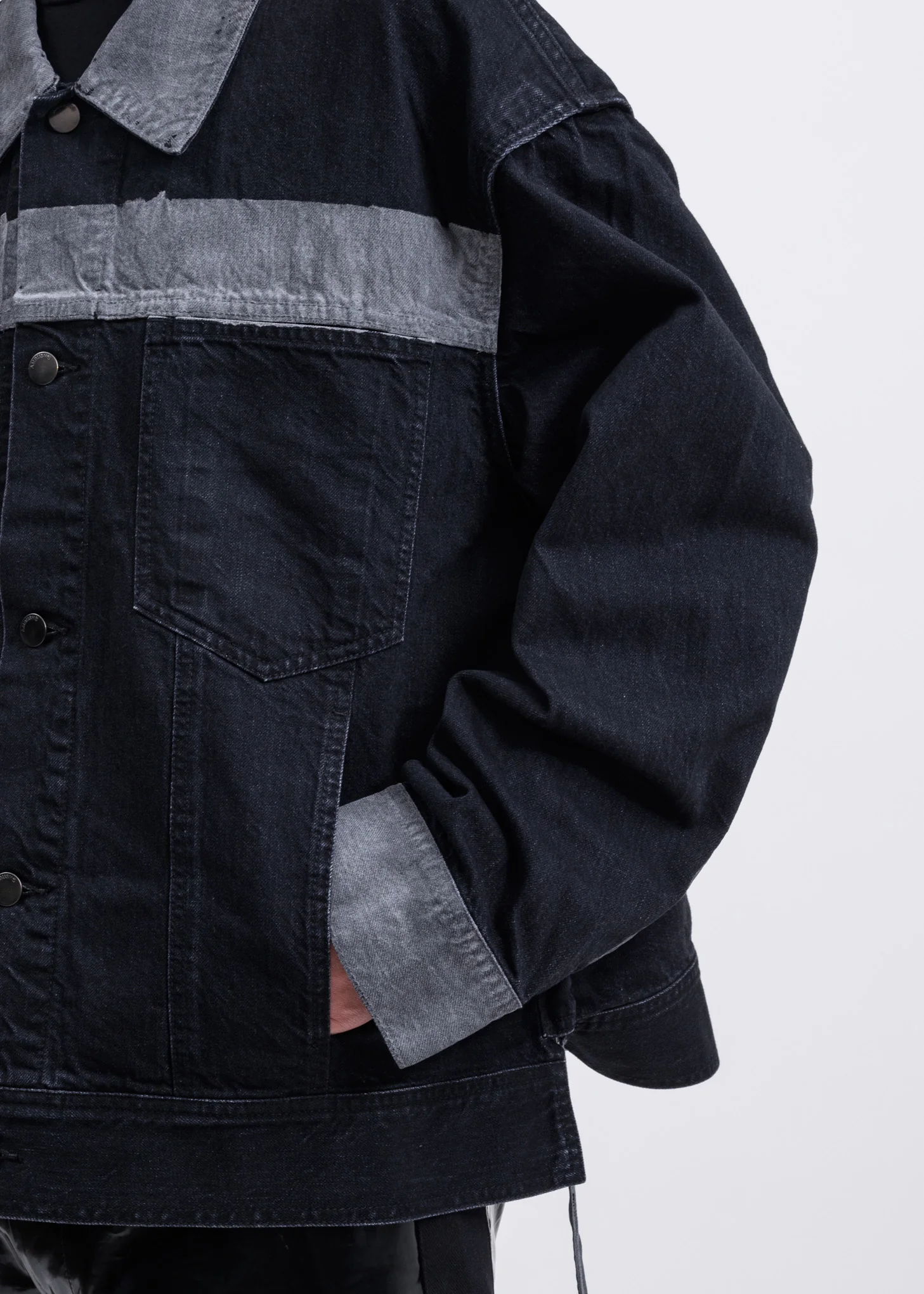 Black Reflector Denim Jacket - Image 8