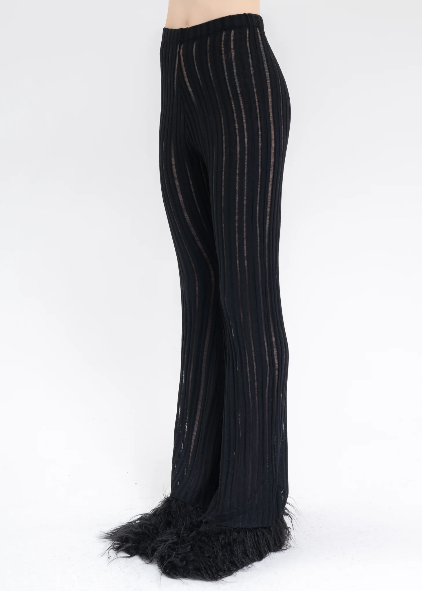 Black Relax Knit Pants - Image 2