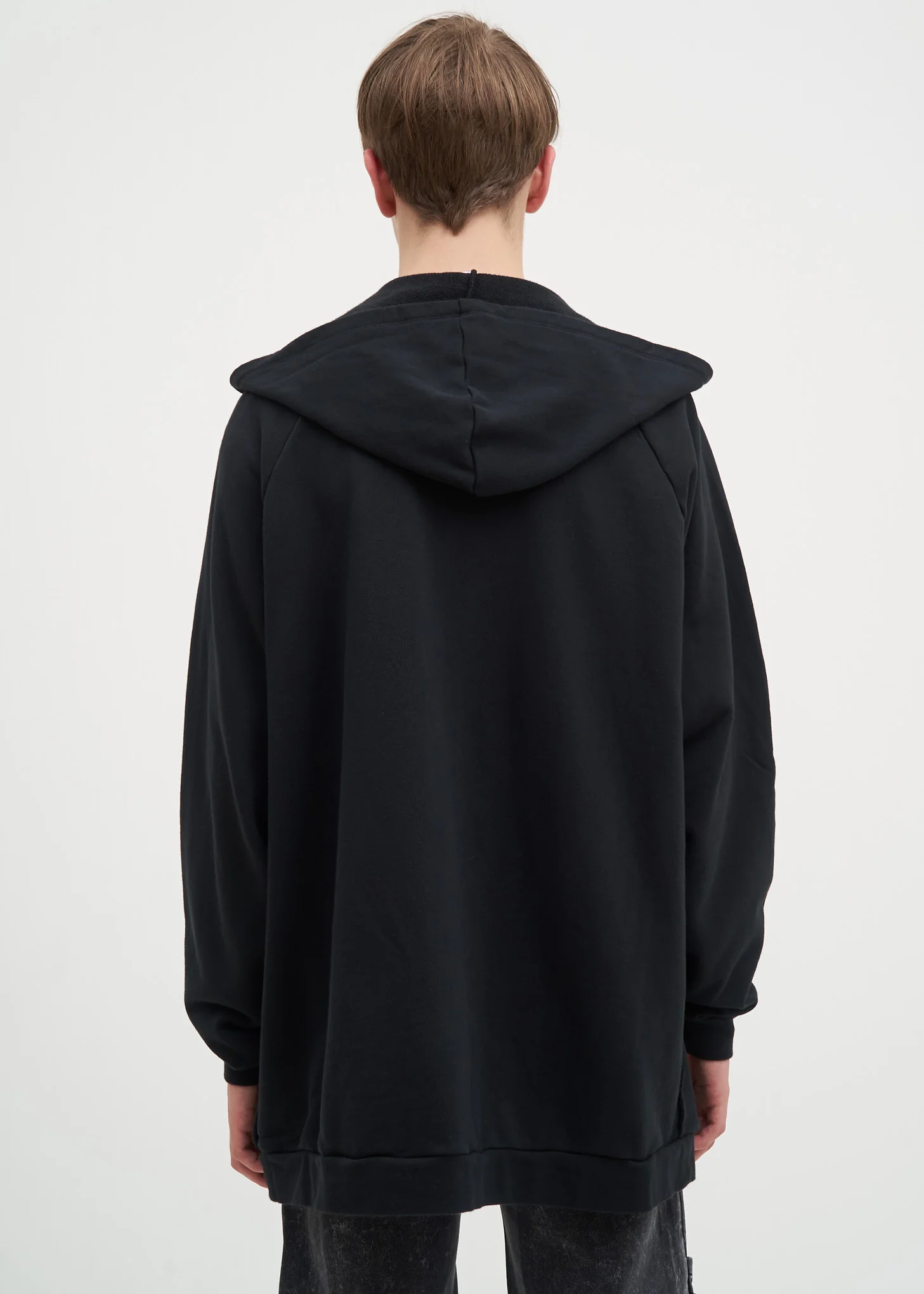 Black Reversible Oversized Hoodie - Image 3