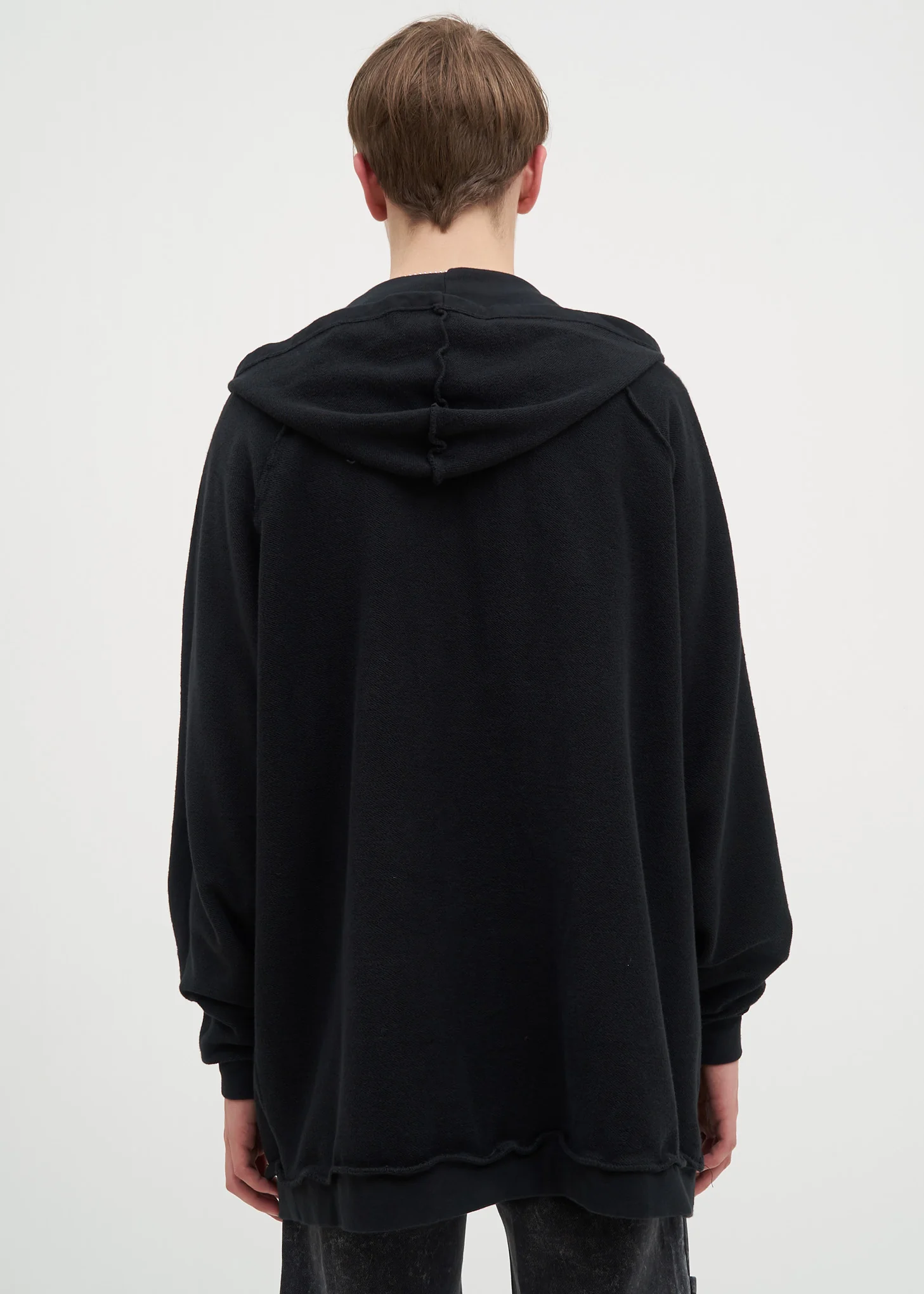 Black Reversible Oversized Hoodie - Image 5