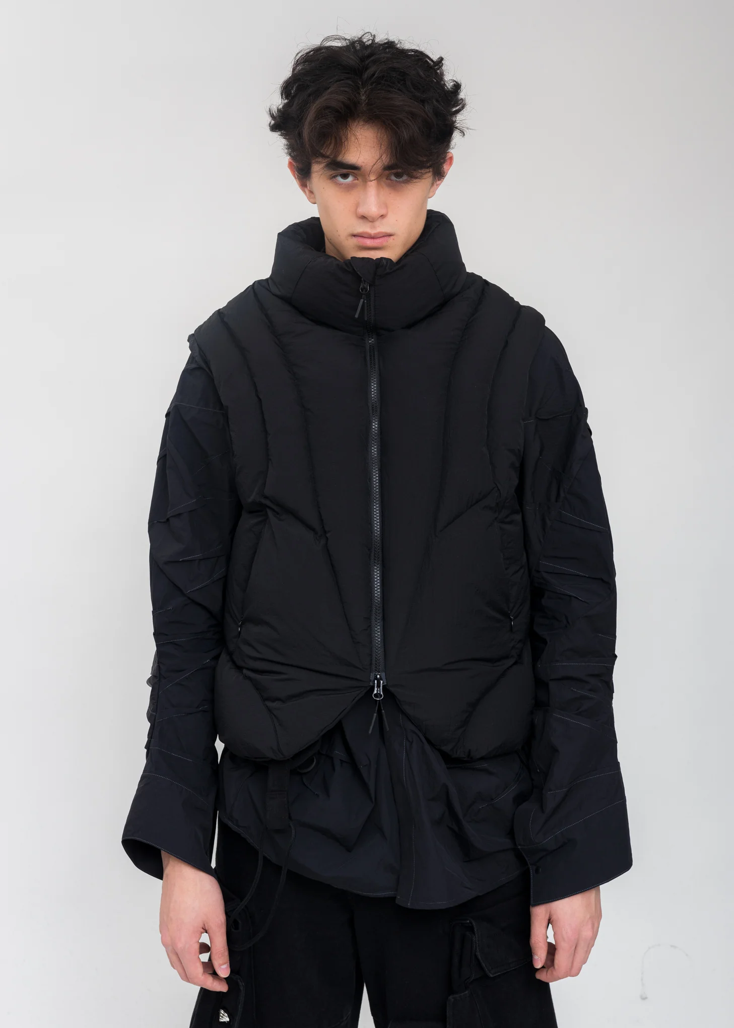 Black Reversible Padded Vest