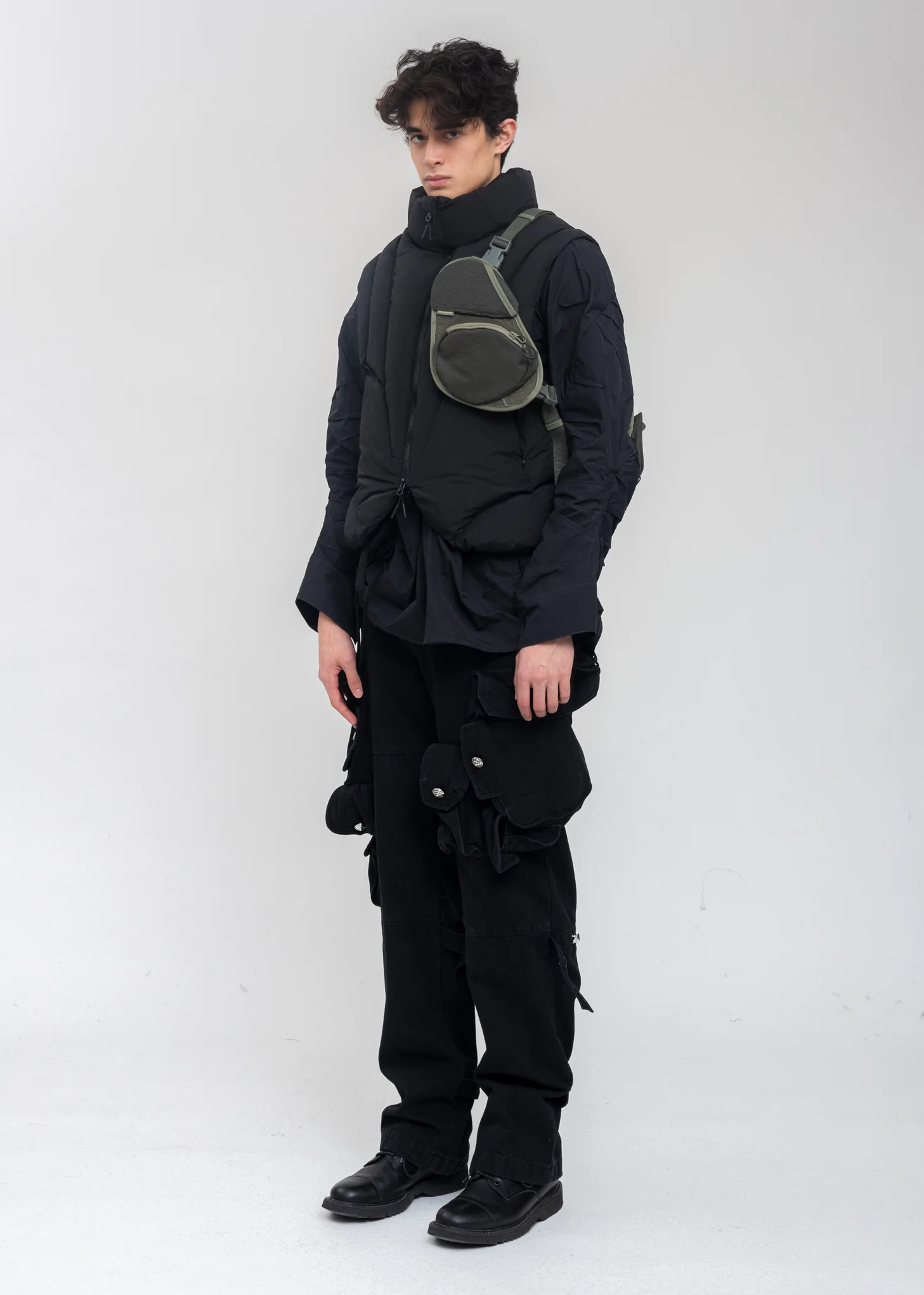 Black Reversible Padded Vest - Image 6