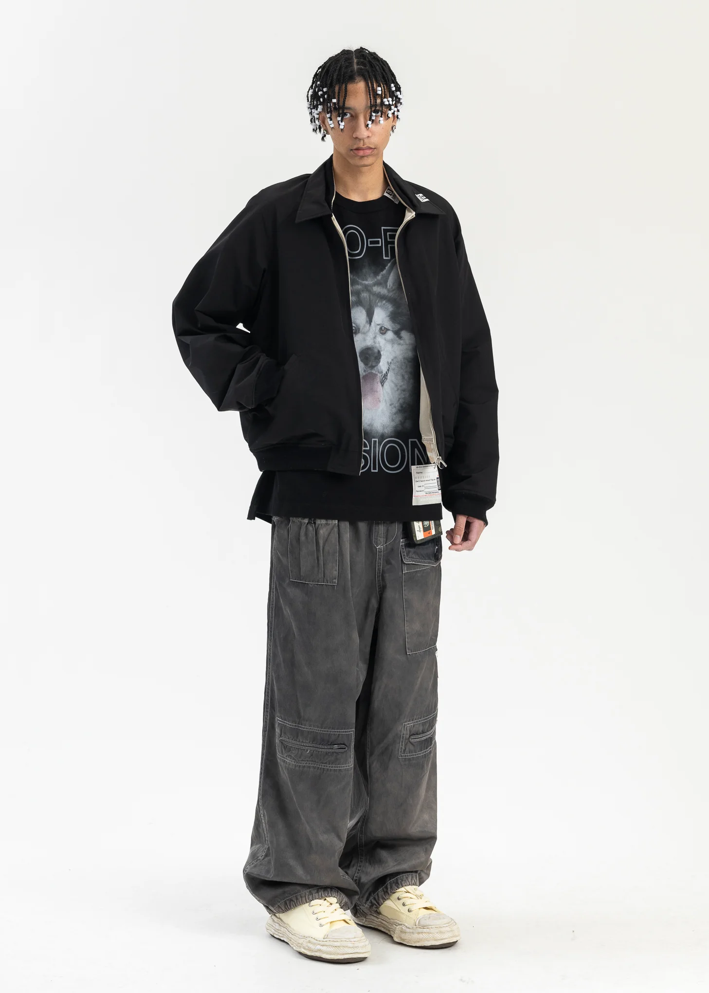 BLACK REVERSIBLE SOUVENIR JACKET - Image 6