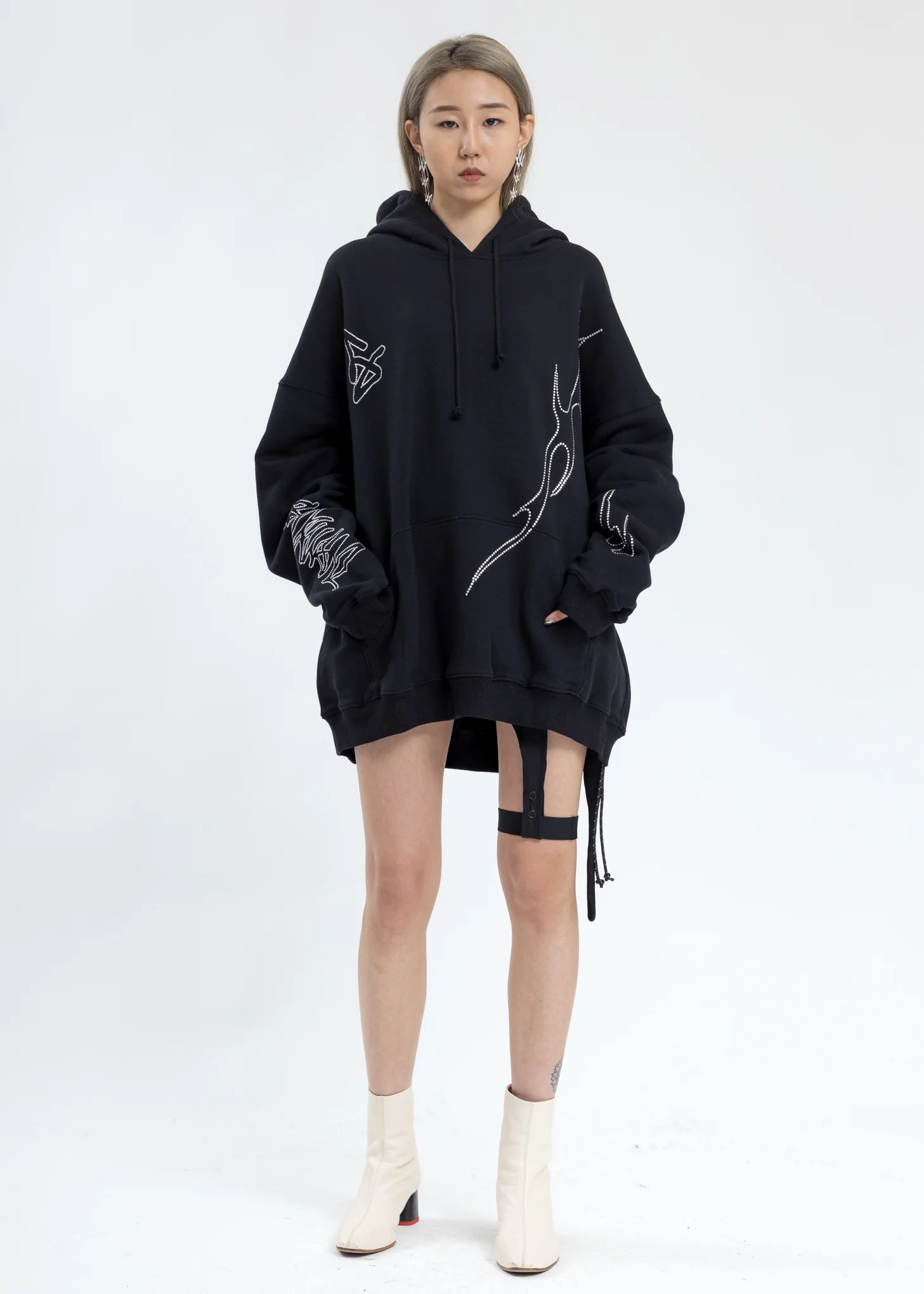 Black Rhinestone Hoodie - Image 5