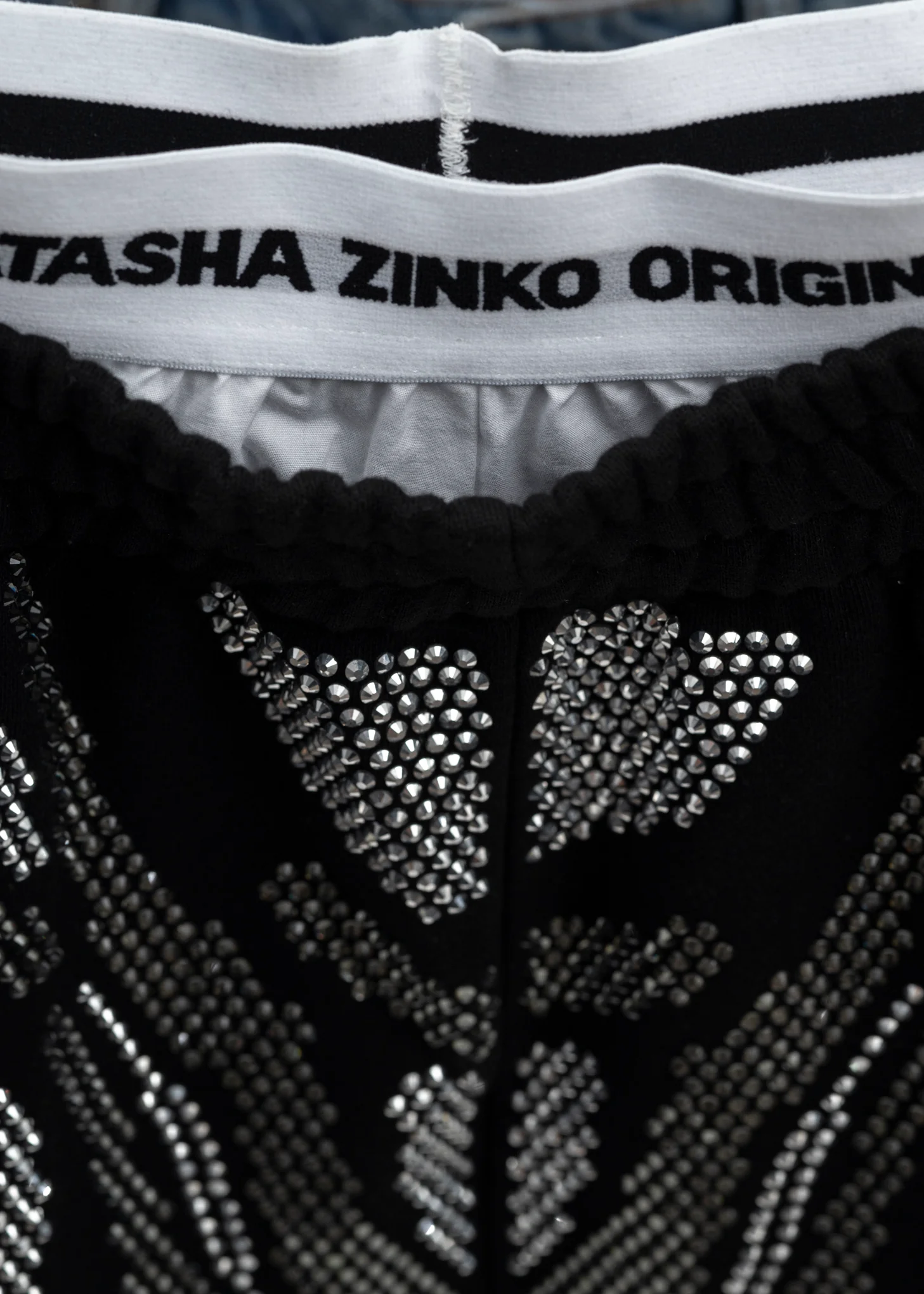 BLACK RHINESTONES JOGGERS - Image 6