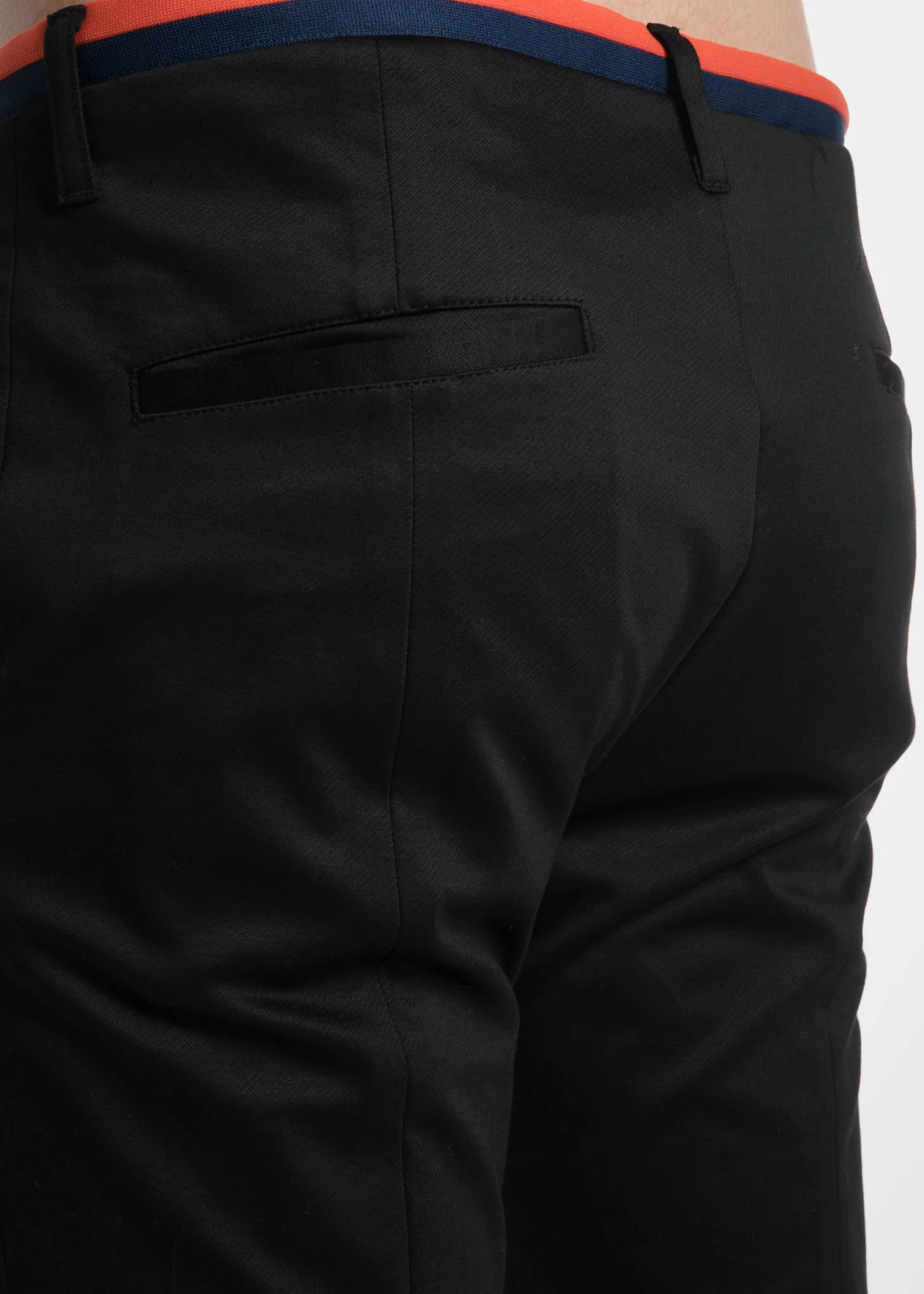 Black Rib Football Flare Track Pants - Image 6