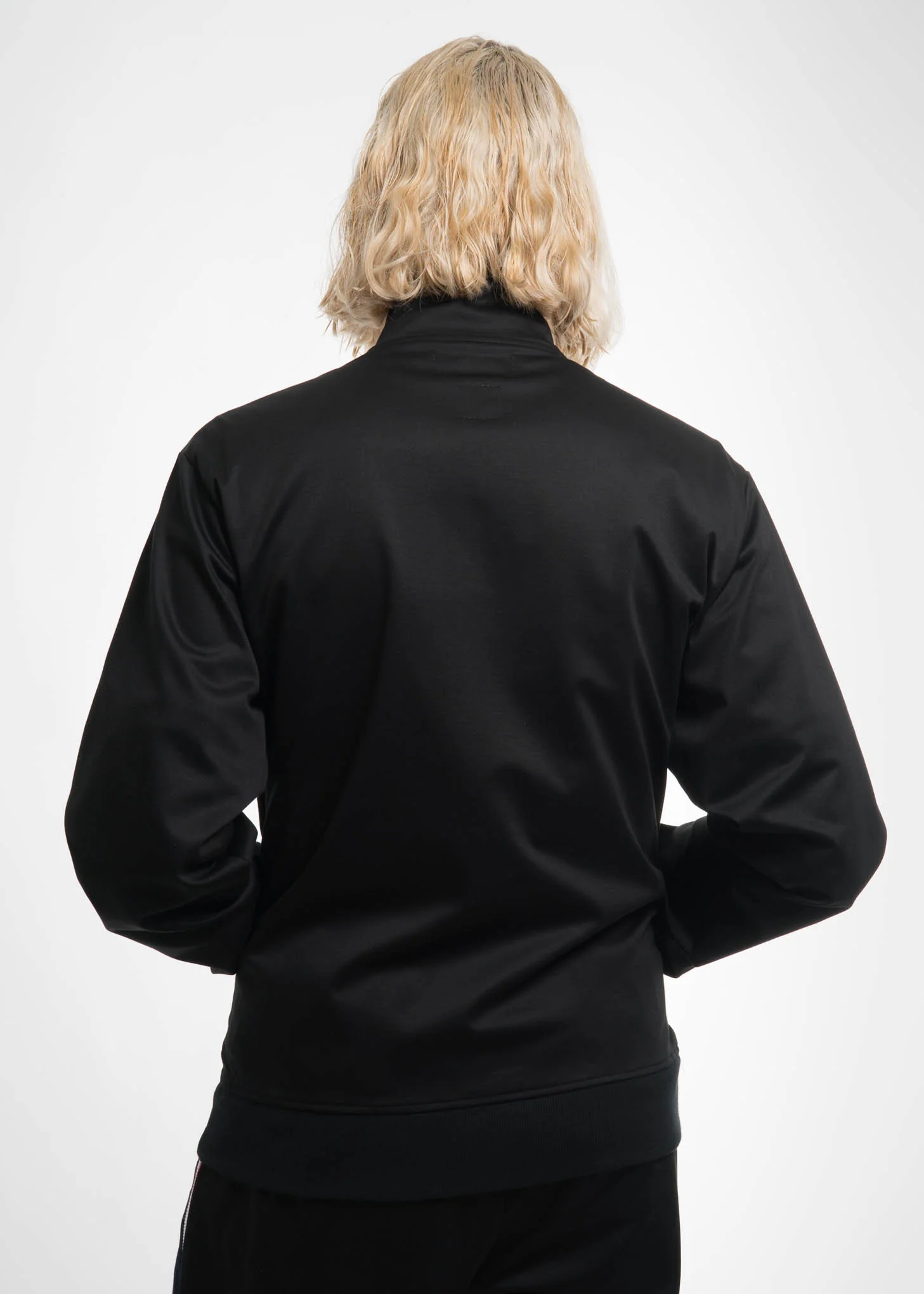 Black Rib Football Track Jacket - Image 2