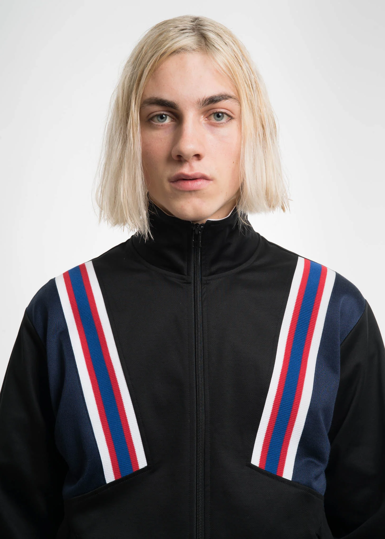 Black Rib Football Track Jacket - Image 5