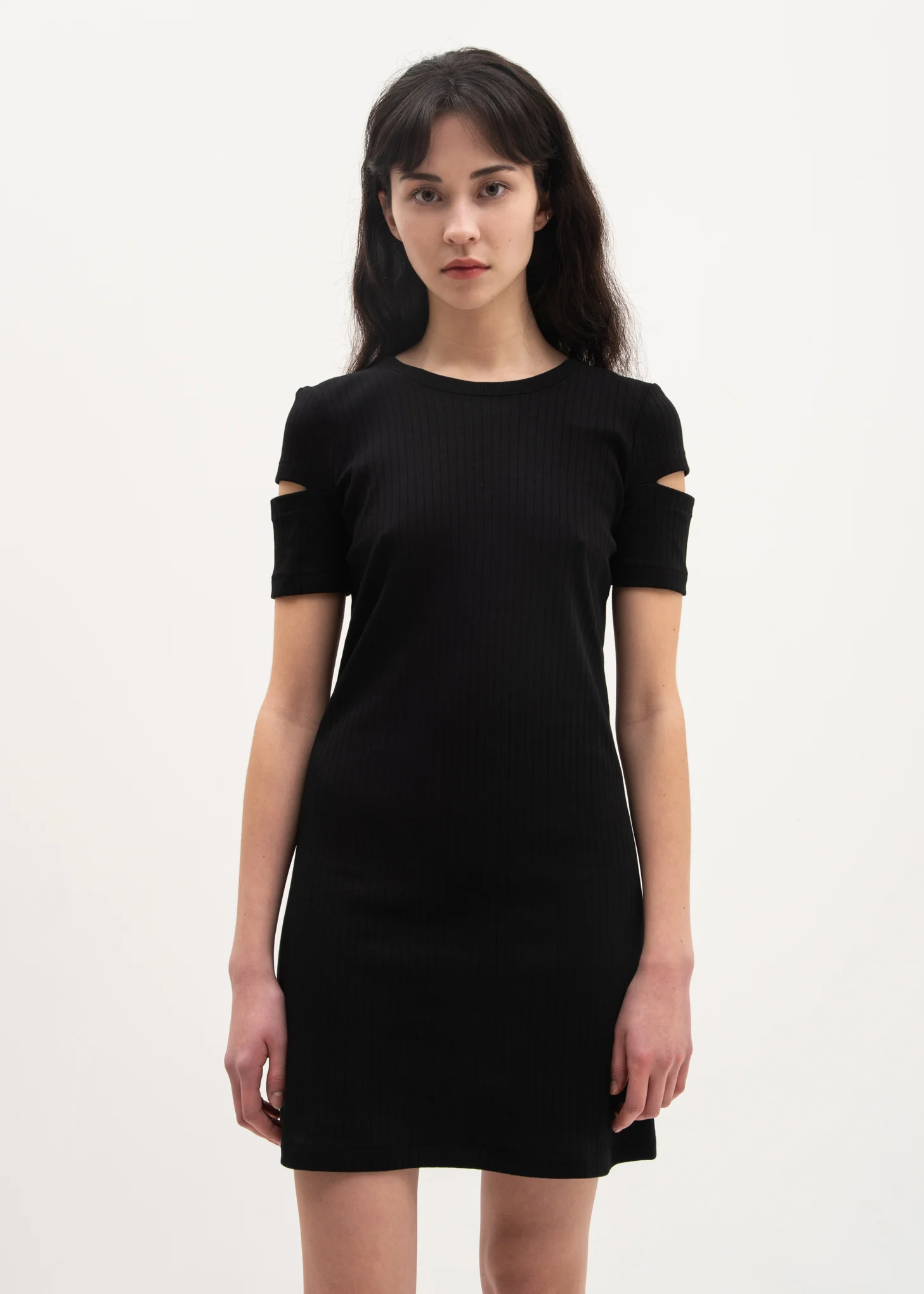 Black Ribbed Dress