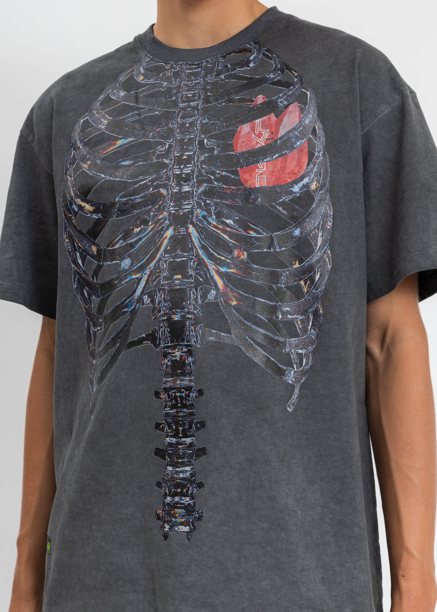 Black Rib Cage T-Shirt - Image 2
