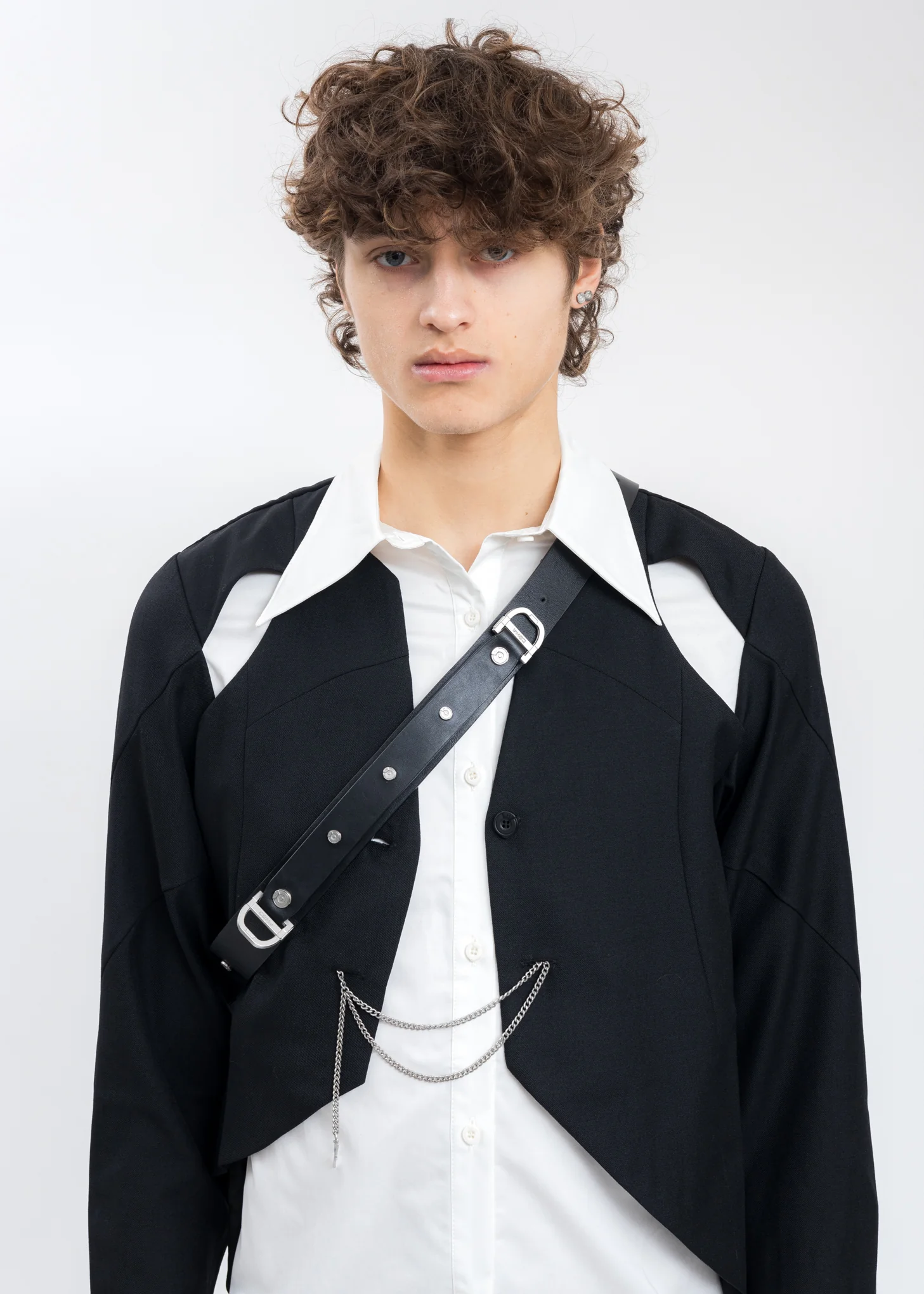 Black Rivet Layered Belt - Image 2