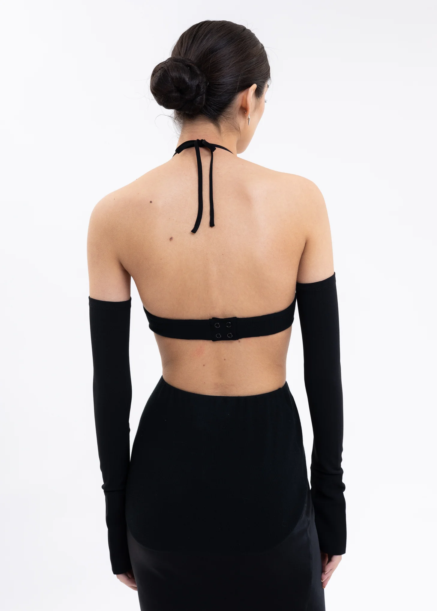 Black Round Neck Bra Top - Image 2