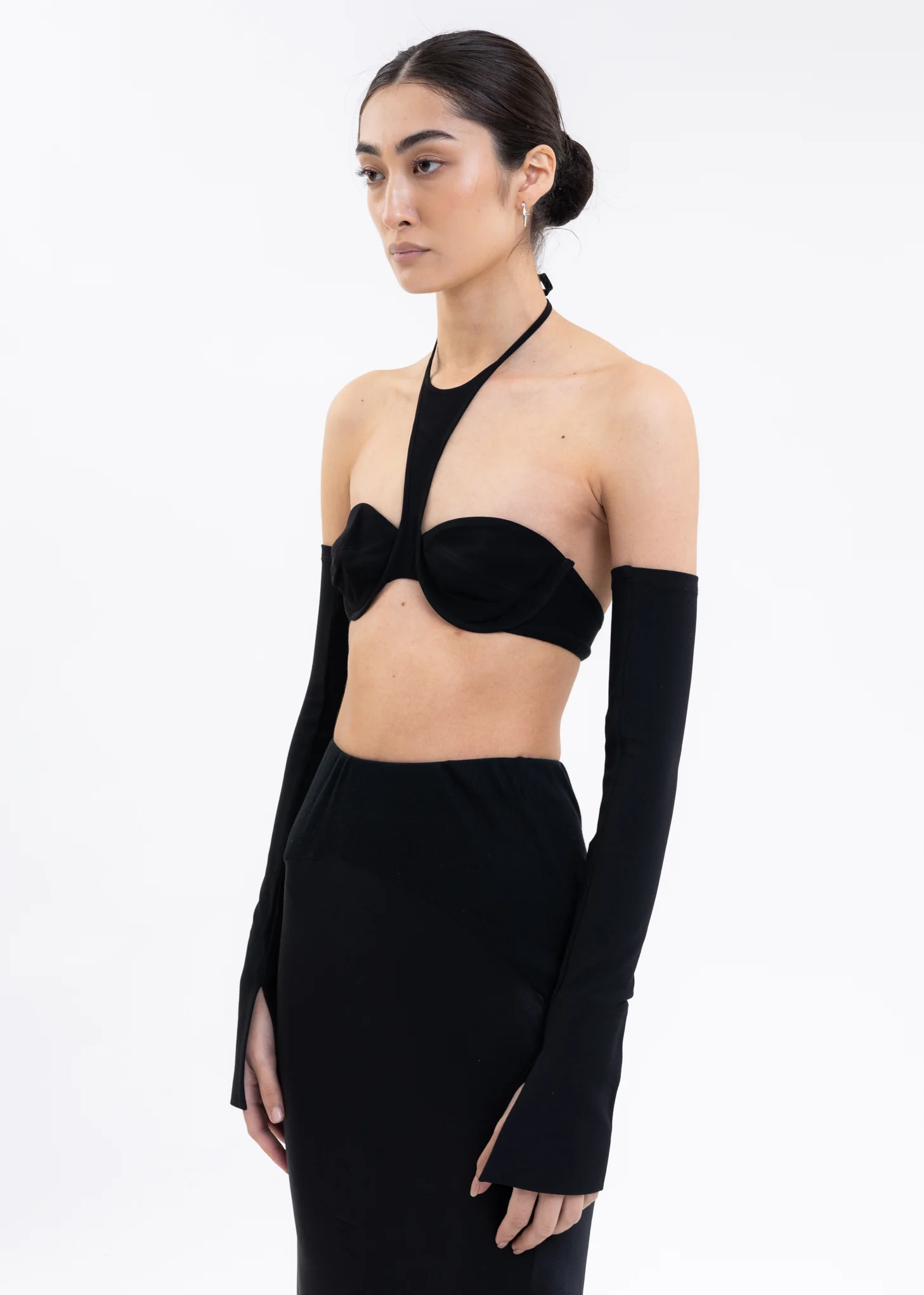 Black Round Neck Bra Top - Image 3