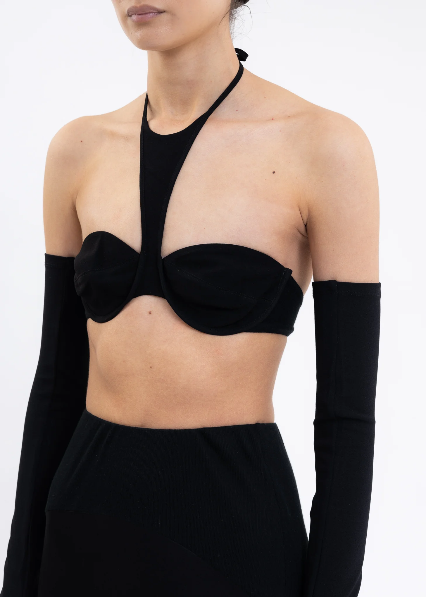 Black Round Neck Bra Top - Image 4