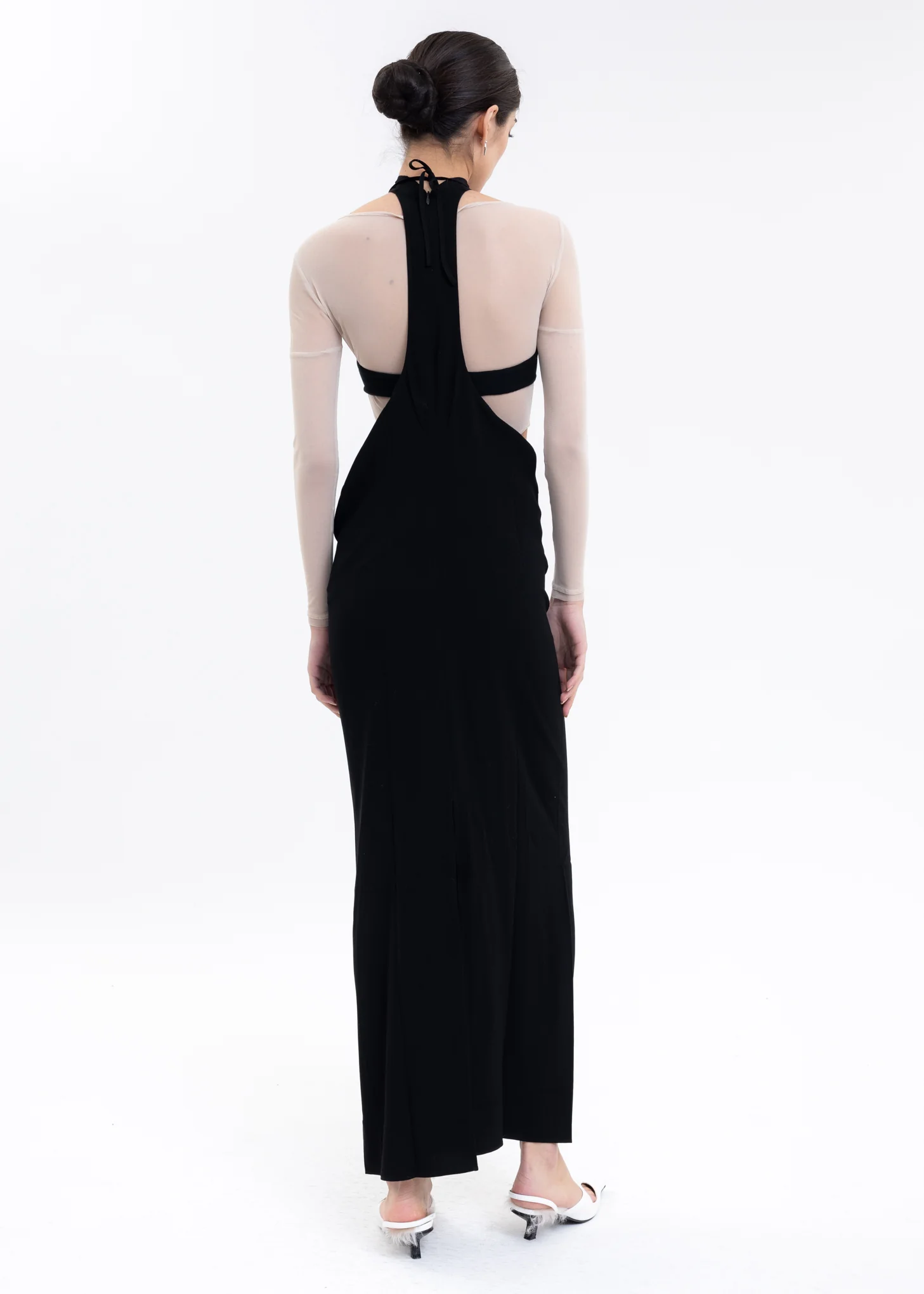 Black Round Neck Dress - Image 2