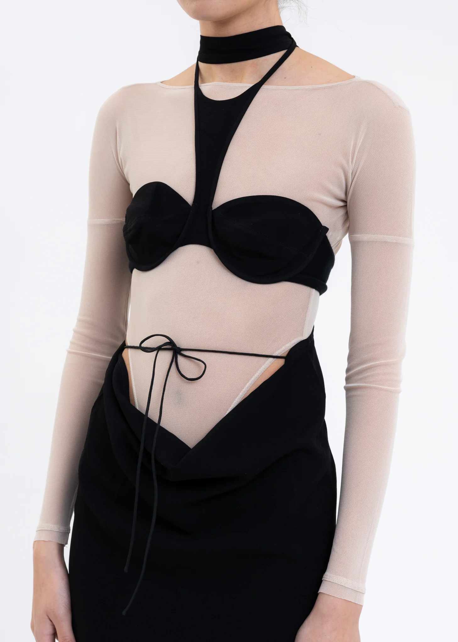 Black Round Neck Dress - Image 5