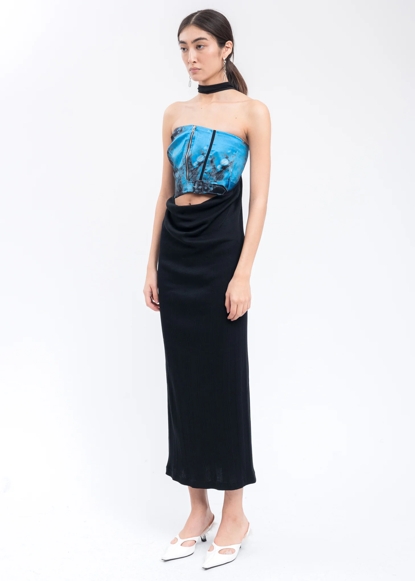 Black Round Neck Dress - Image 3