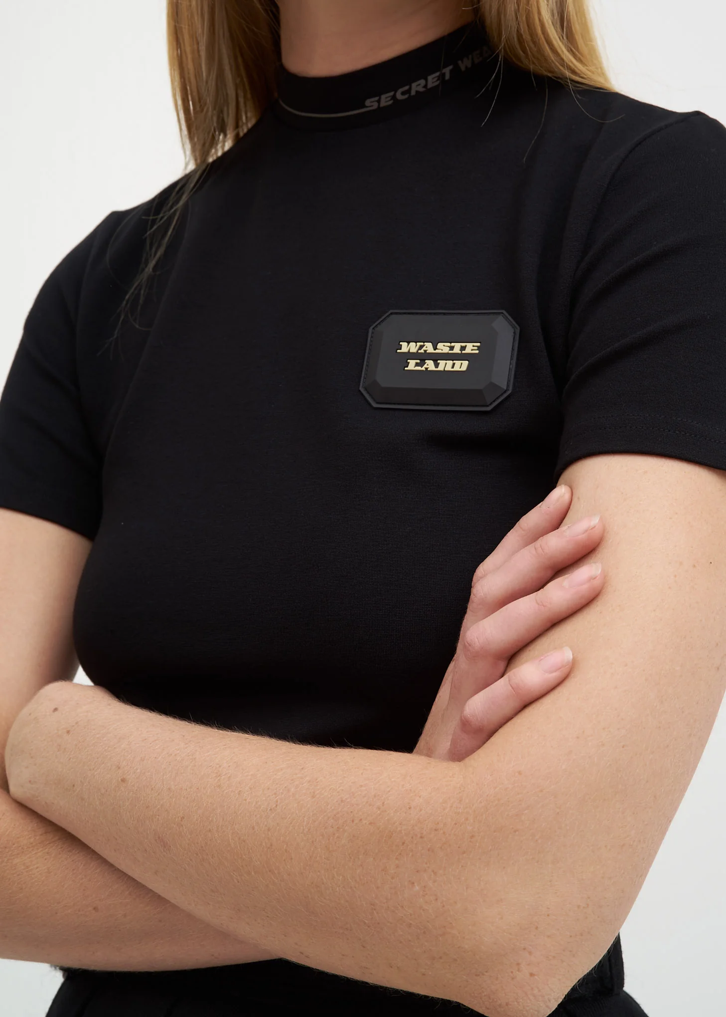 Black Rubber Label T-Shirt - Image 3
