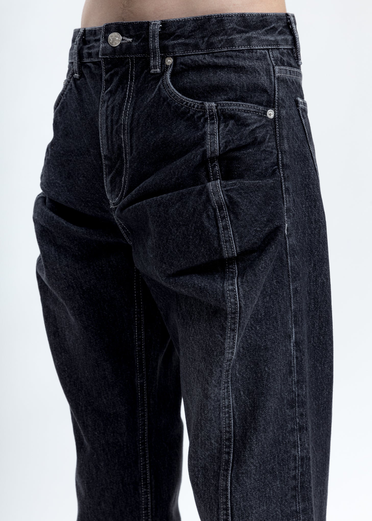 Black Ruffle Pocket Jeans - Image 2